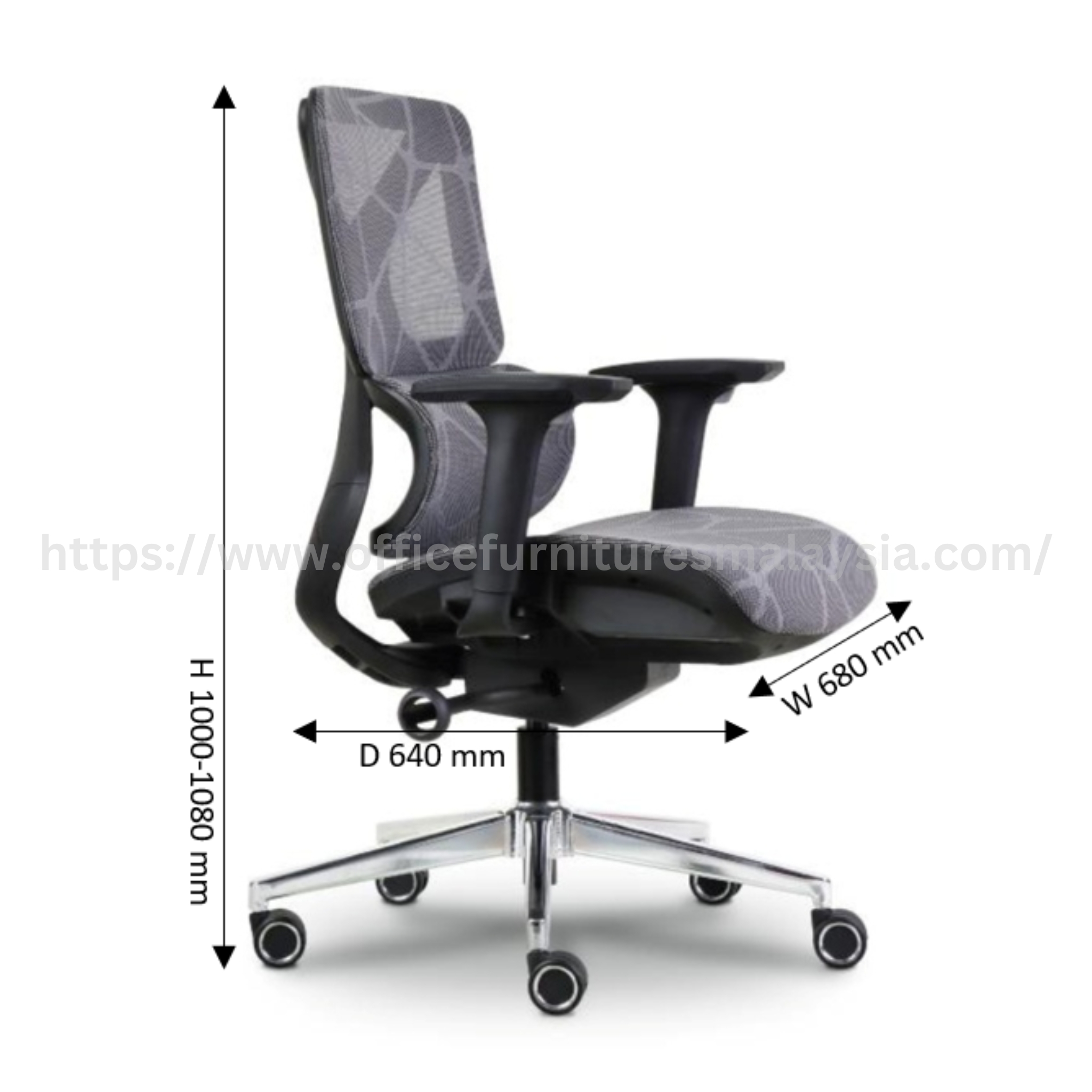 Ivero Mediumback Mesh Chair Kajang Bangi Selayang