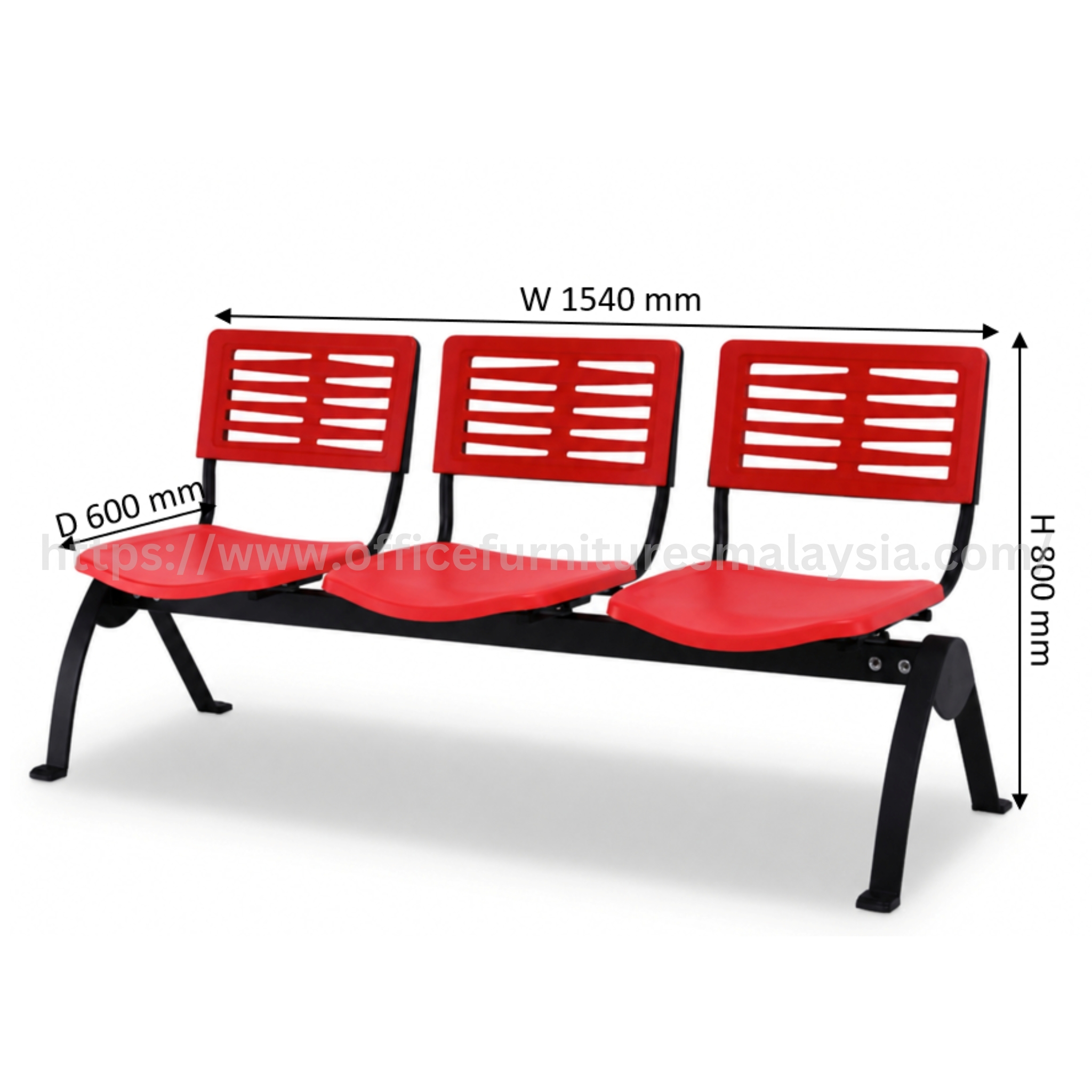 Leno 3 Seater Link Chair Gombak Kapar Setapak