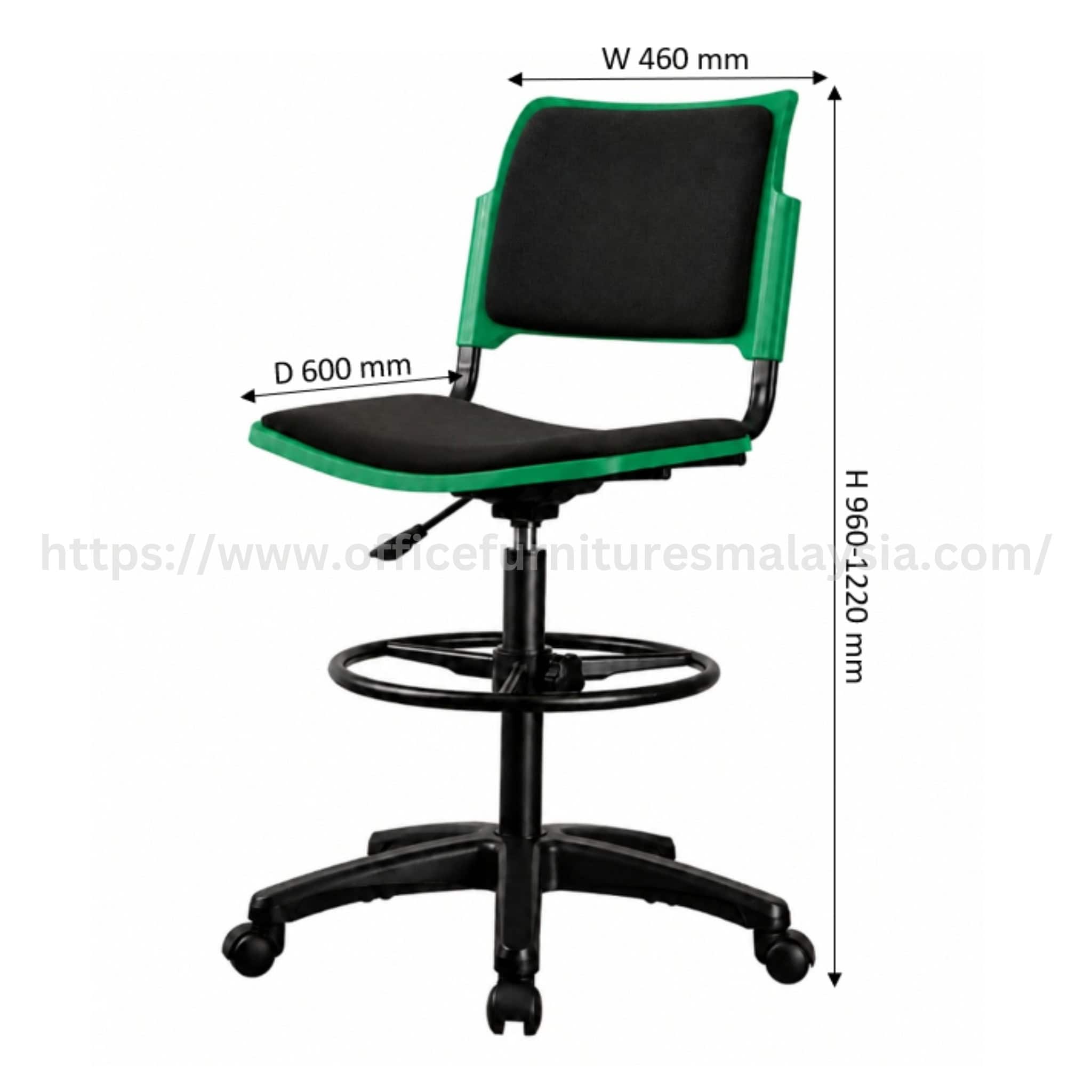 Lunaro Typist Drafting Chair with Padding Seat & Backrest Ara Damansara Kelana Jaya Bandar Utama
