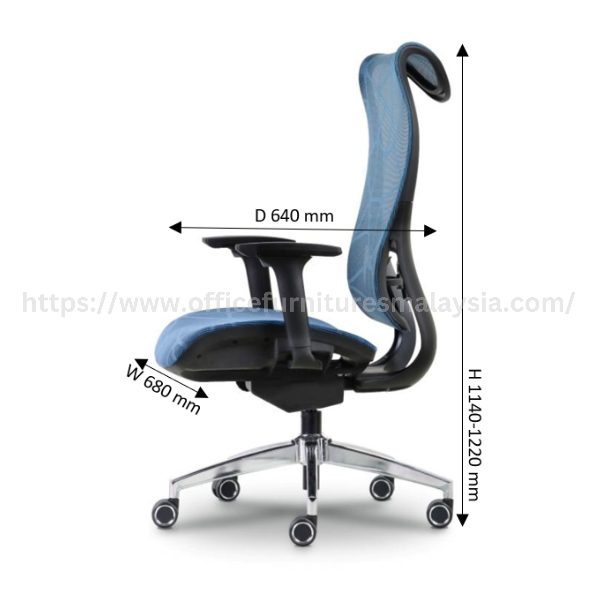 Miro Highback Mesh Chair Ulu Klang Taman Melawati Bukit Bintang
