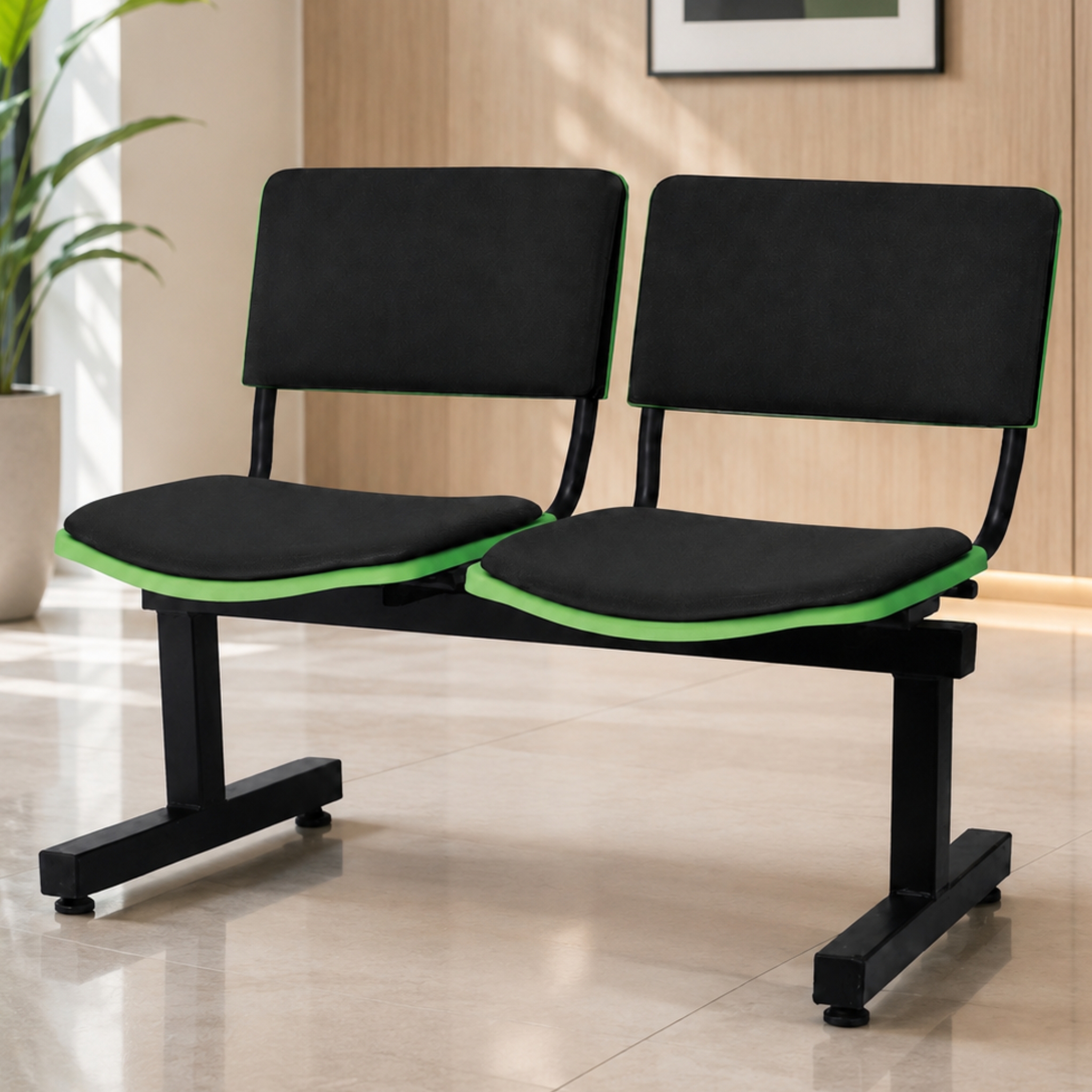 Niro 2 Seater Link Chair with Backrest & Seat Padded Putrajaya Cyberjaya Kajang