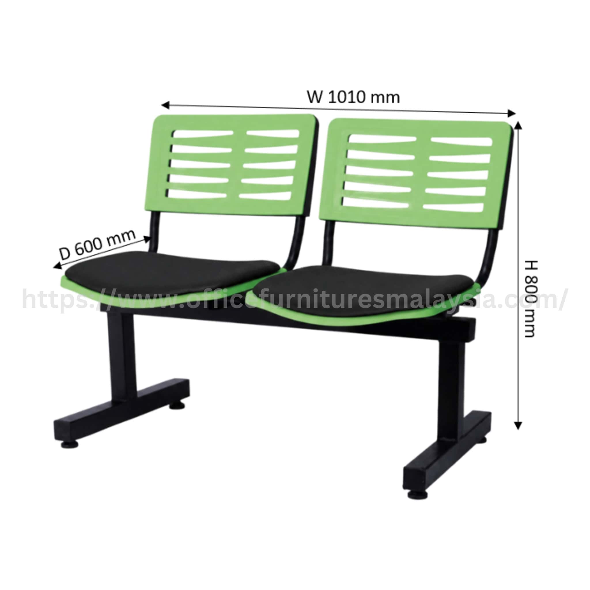 Niro 2 Seater Link Chair with Seat Padded Bangi Kajang Selayang