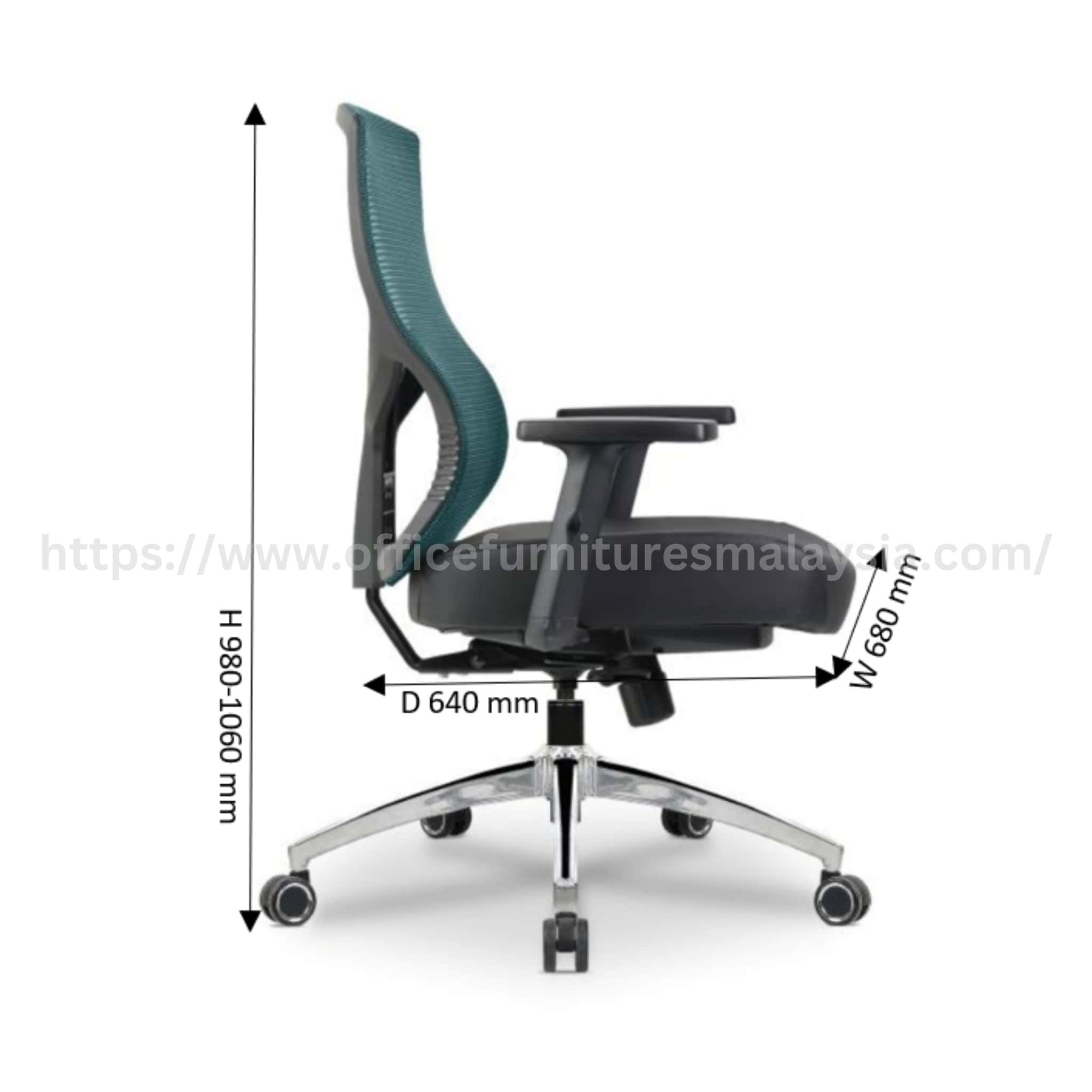 Orvian Executive Mediumback Mesh Chair Subang Kajang Meru