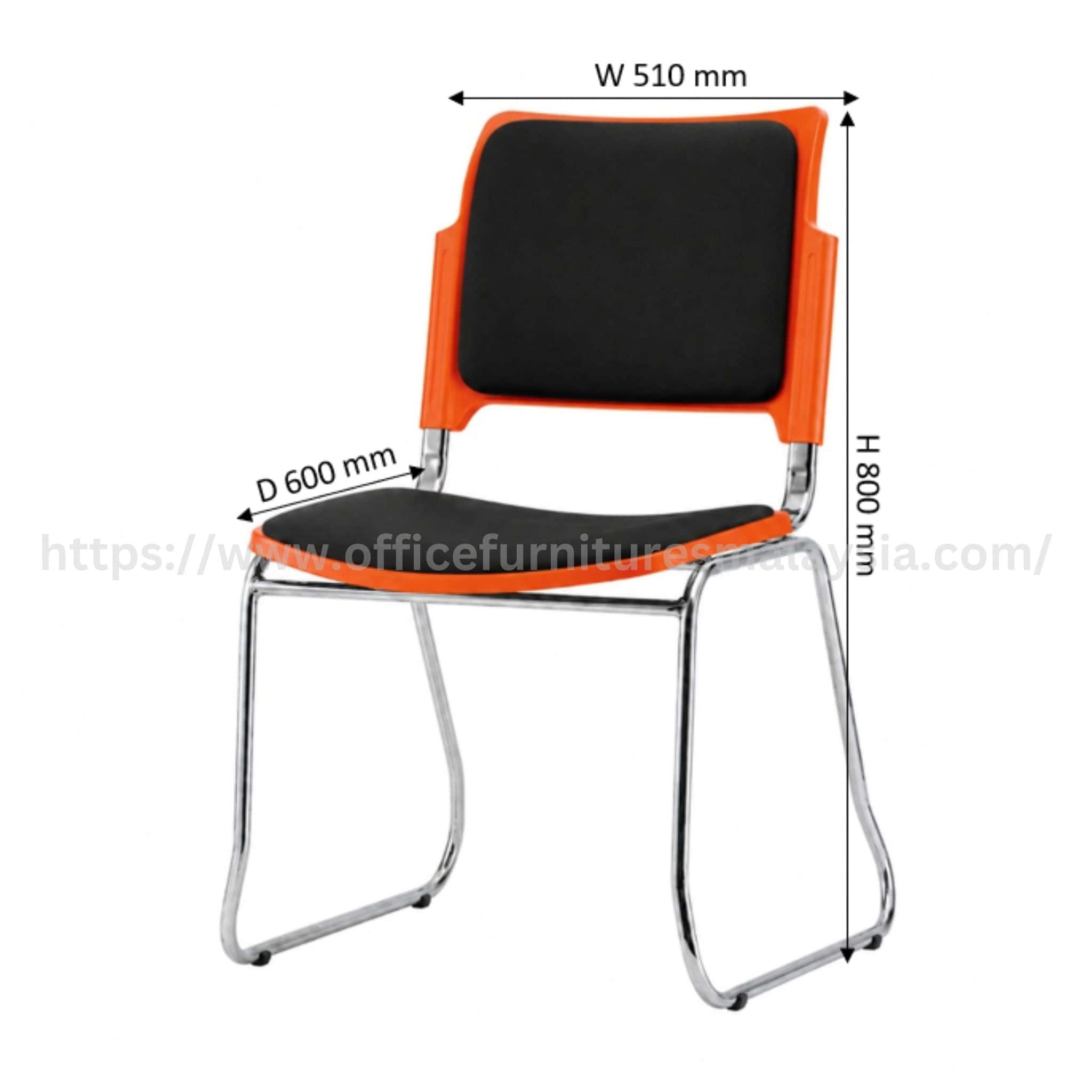 Paragon Chrome Student Chair Type B with Backrest & Seat Padded Shah Alam Setia Alam Setapak