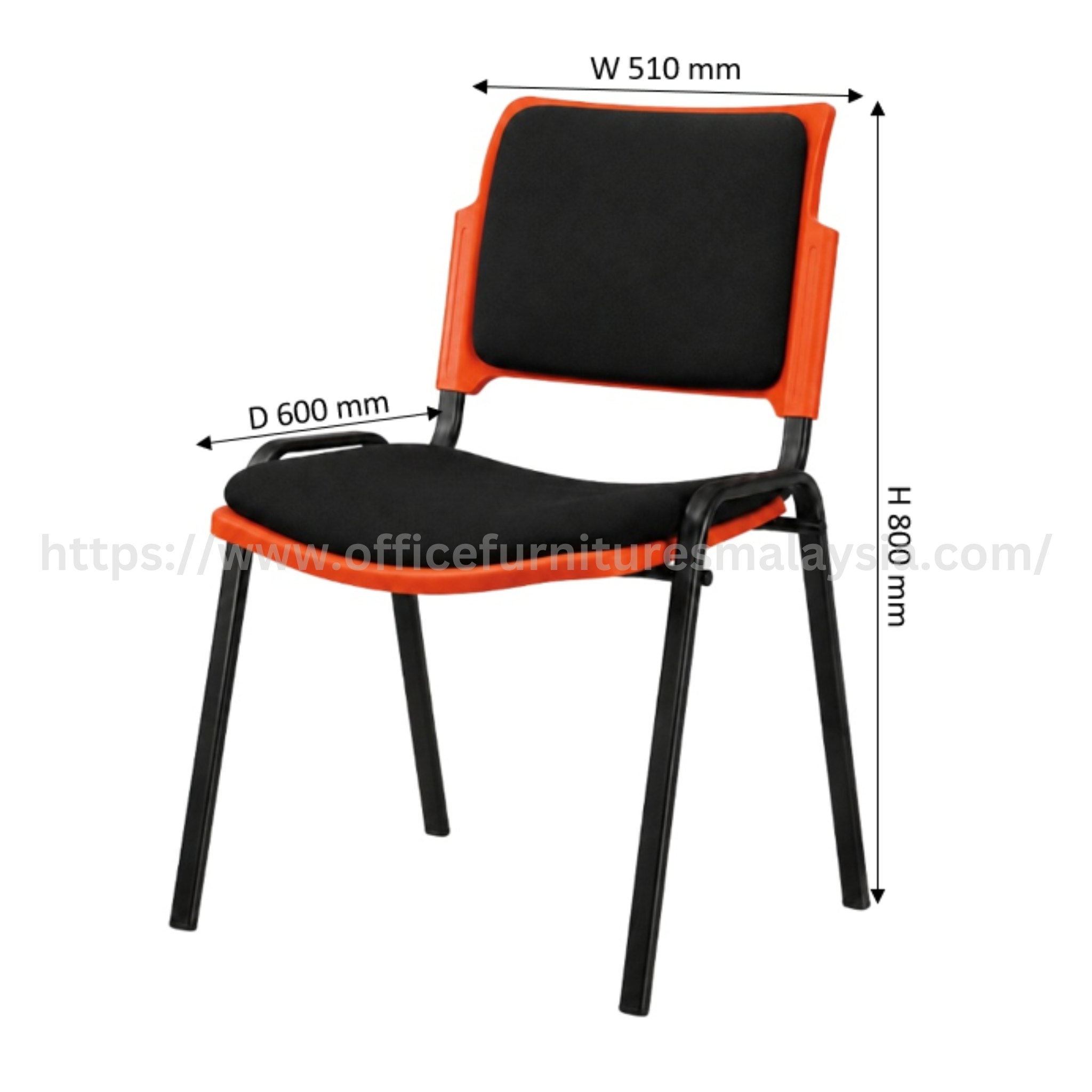 Pleasure Student Chair with Backrest & Seat Padded KLCC Bukit Bintang Bangsar