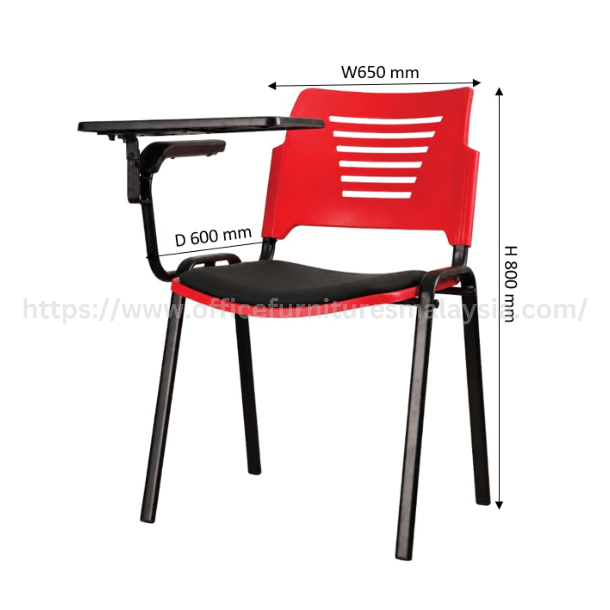 Pleasure Student Chair with Tablet Seat Padding Putrajaya Dengkil Serdang