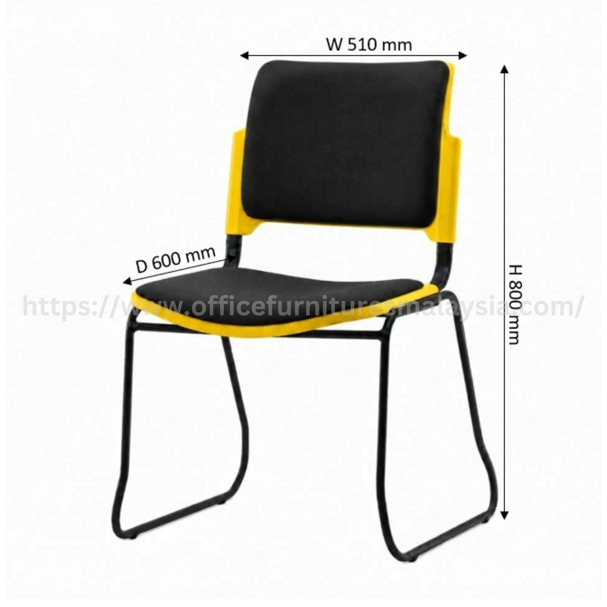 Prodigy Student Chair Type A with Backrest & Seat Padded USJ Sunway Pandamarab
