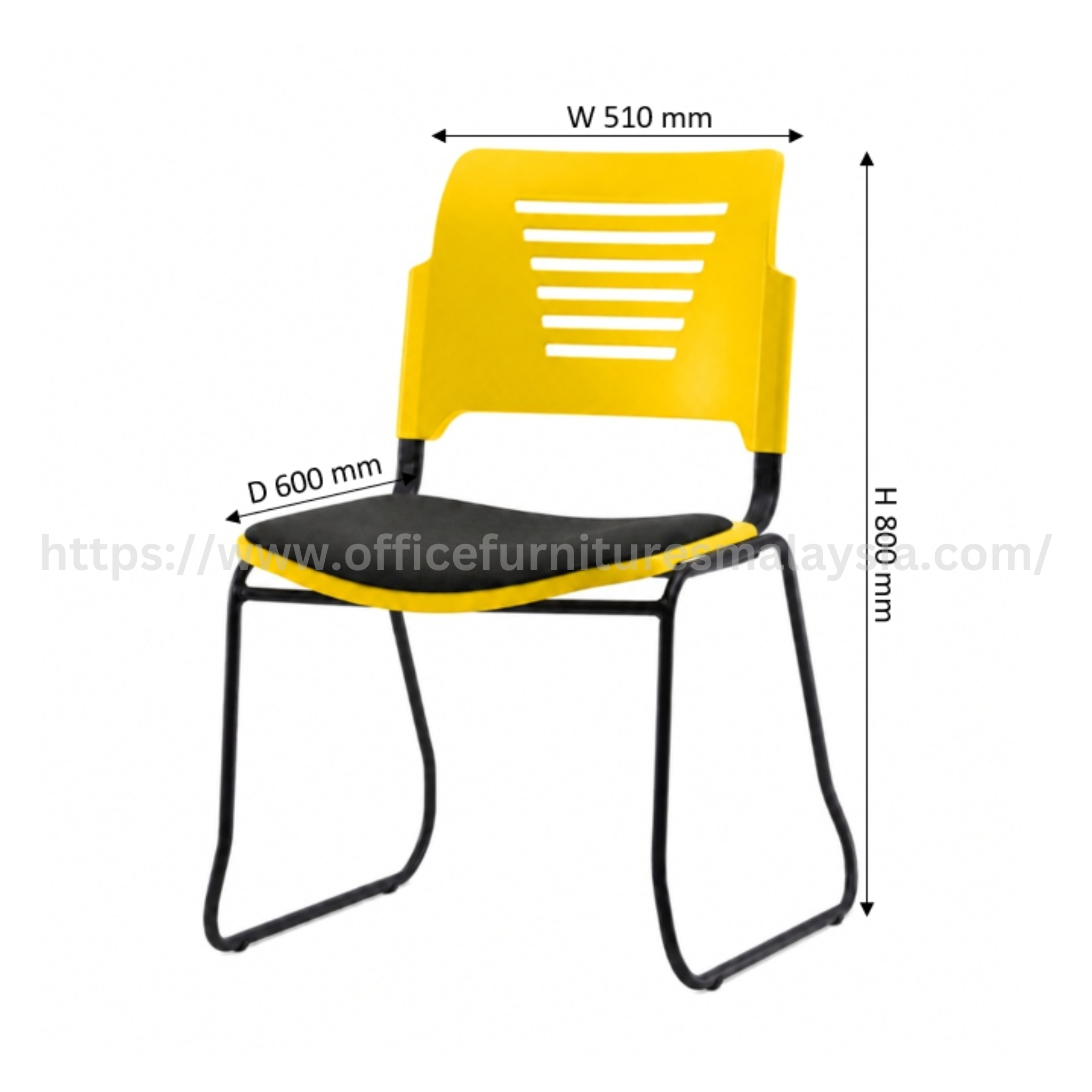 Prodigy Student Chair Type A with Seat Padded USJ Sunway Puchong Jaya