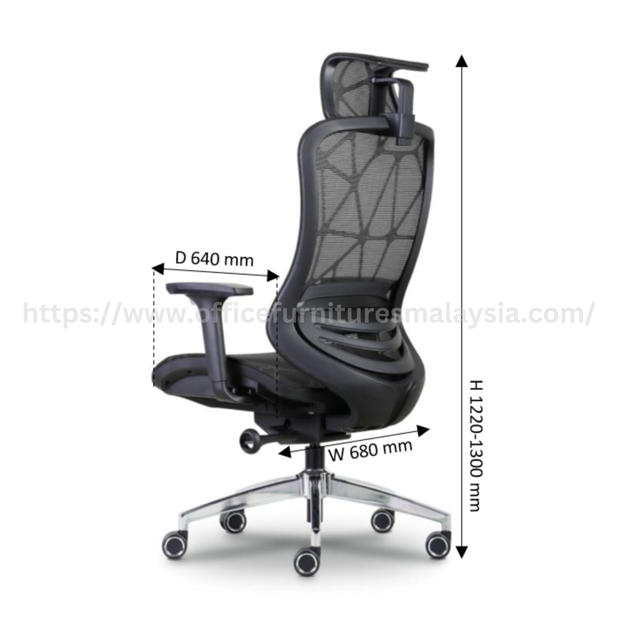 Reno Highback Mesh Chair Sungai Pelek Gamuda Cove Klang
