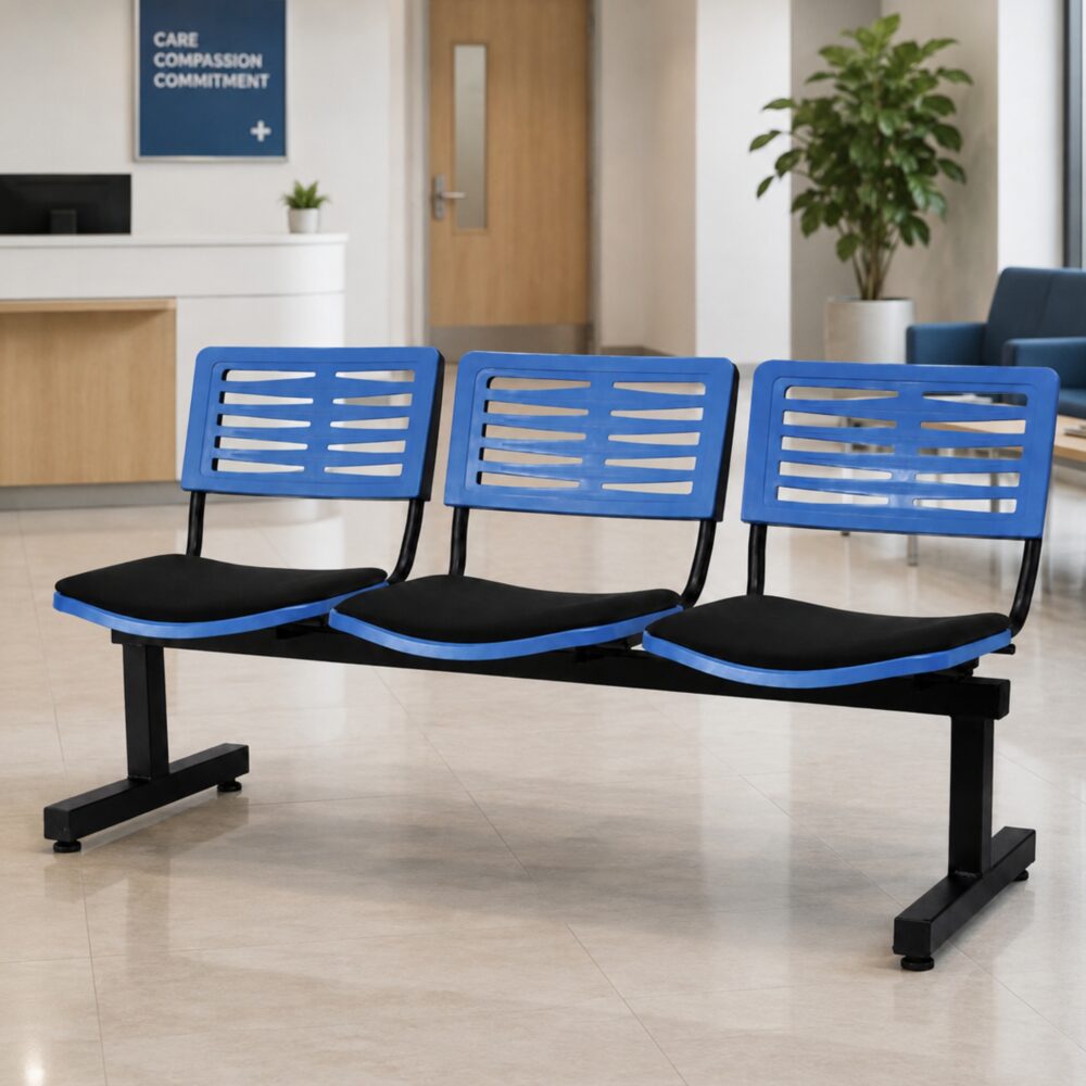 Renos 3 Seater Link Chair with Seat Padded Klang OU Nilai