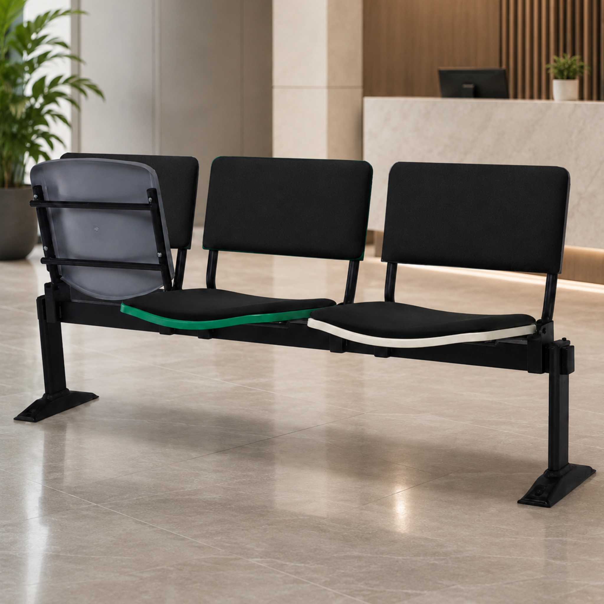 Rio 3 Seater Link Chair with Backrest & Seat Padded KLCC Bukit Bintang Klang