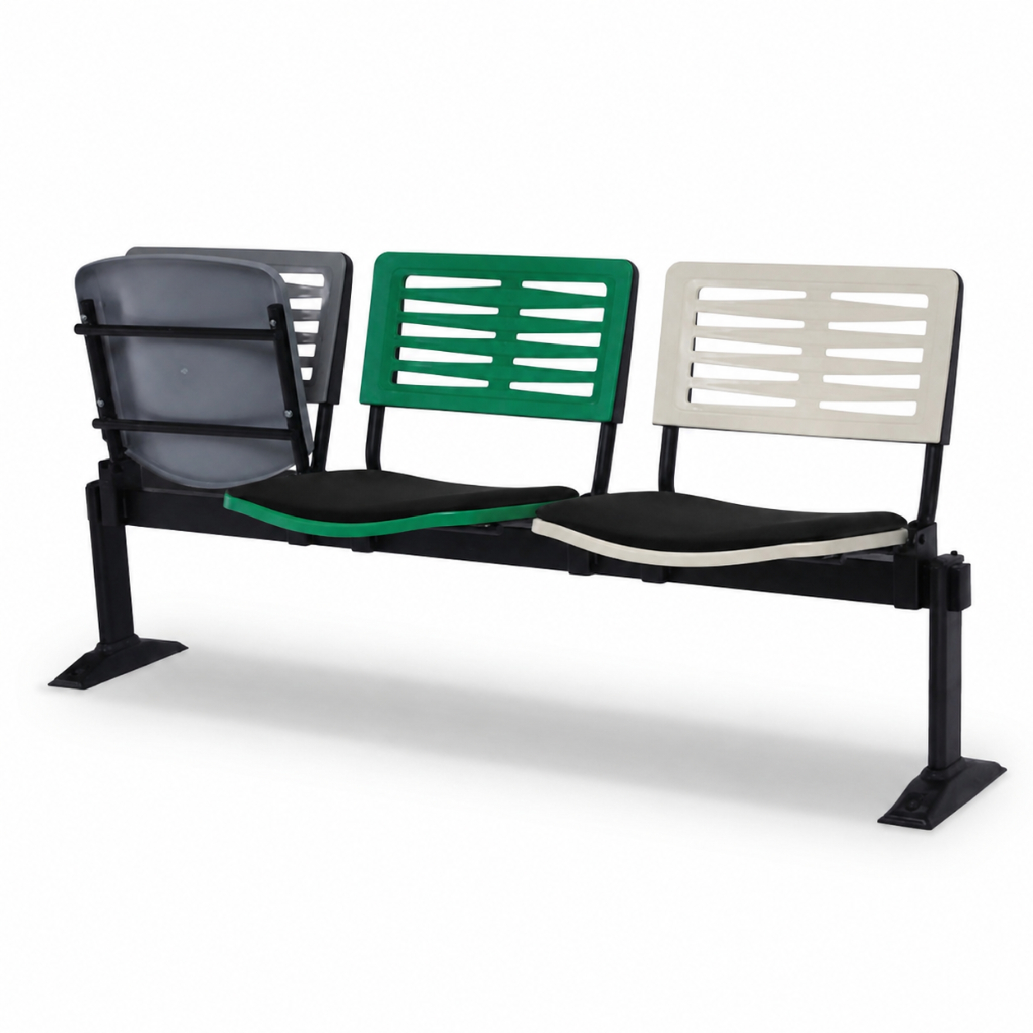 Rio 3 Seater Link Chair with Seat Padded Klang bnating Kajang