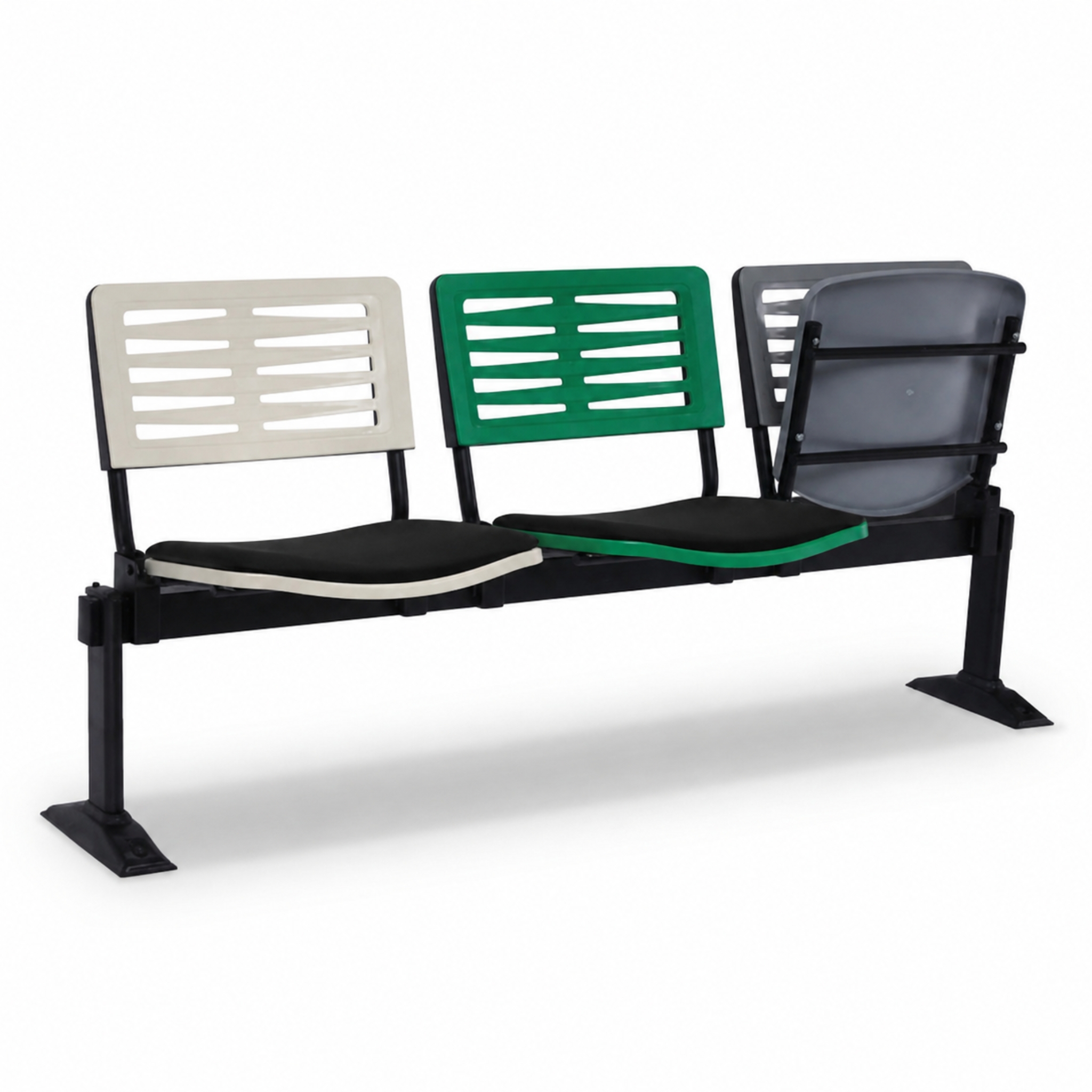 Rio 3 Seater Link Chair with Seat Padded Klang bnating Klang