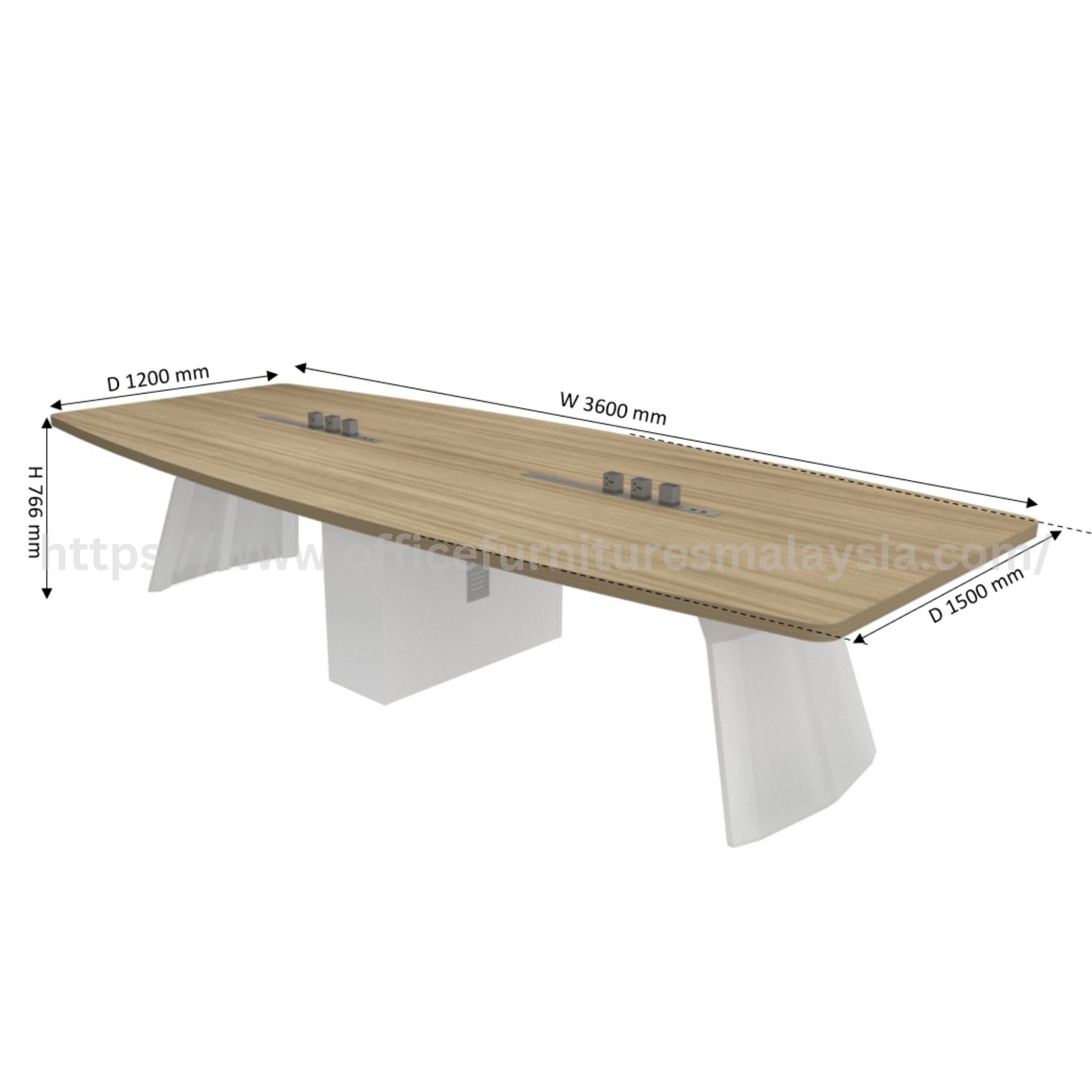 12ft Sven Boat-Shape Conference Table Petaling Jaya Damansara Dengkil