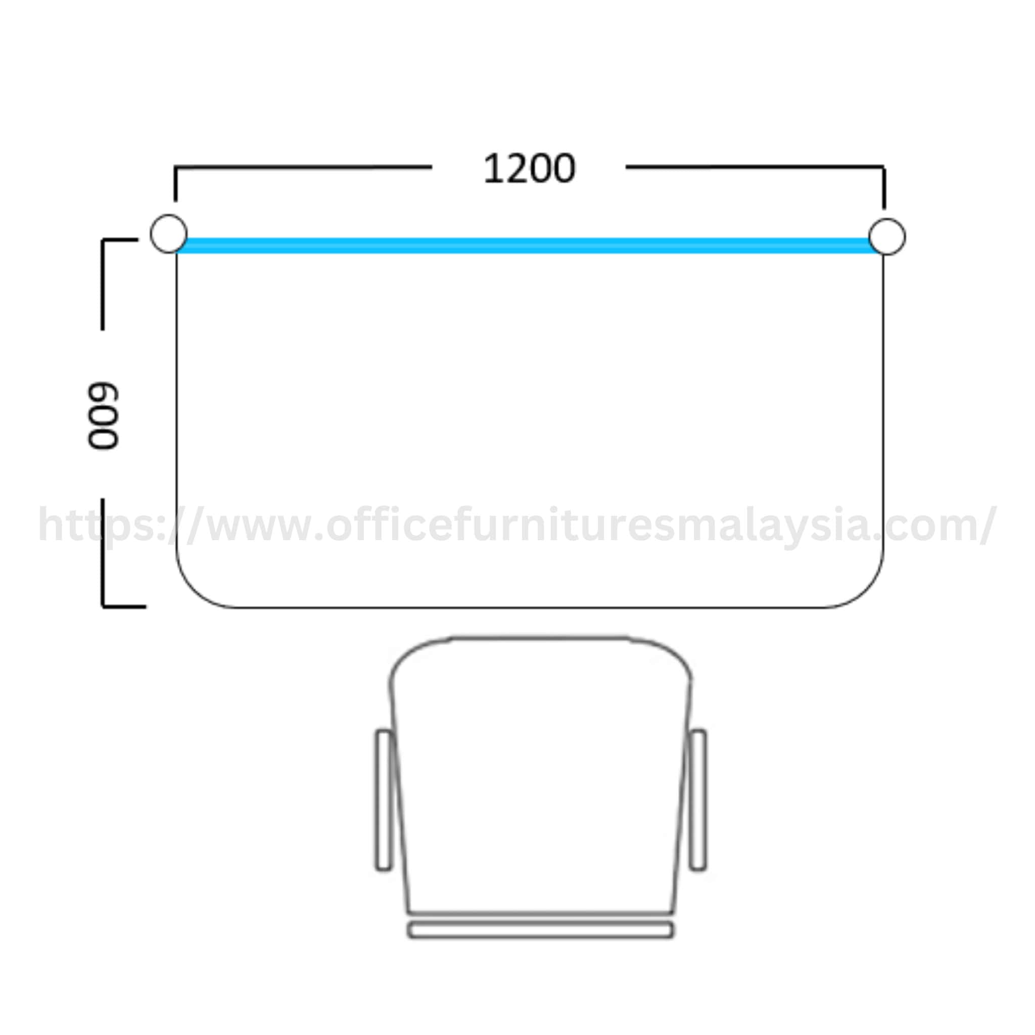 4 ft Mistral Concept 1 Seater Workstation Bangi Klang Selayang