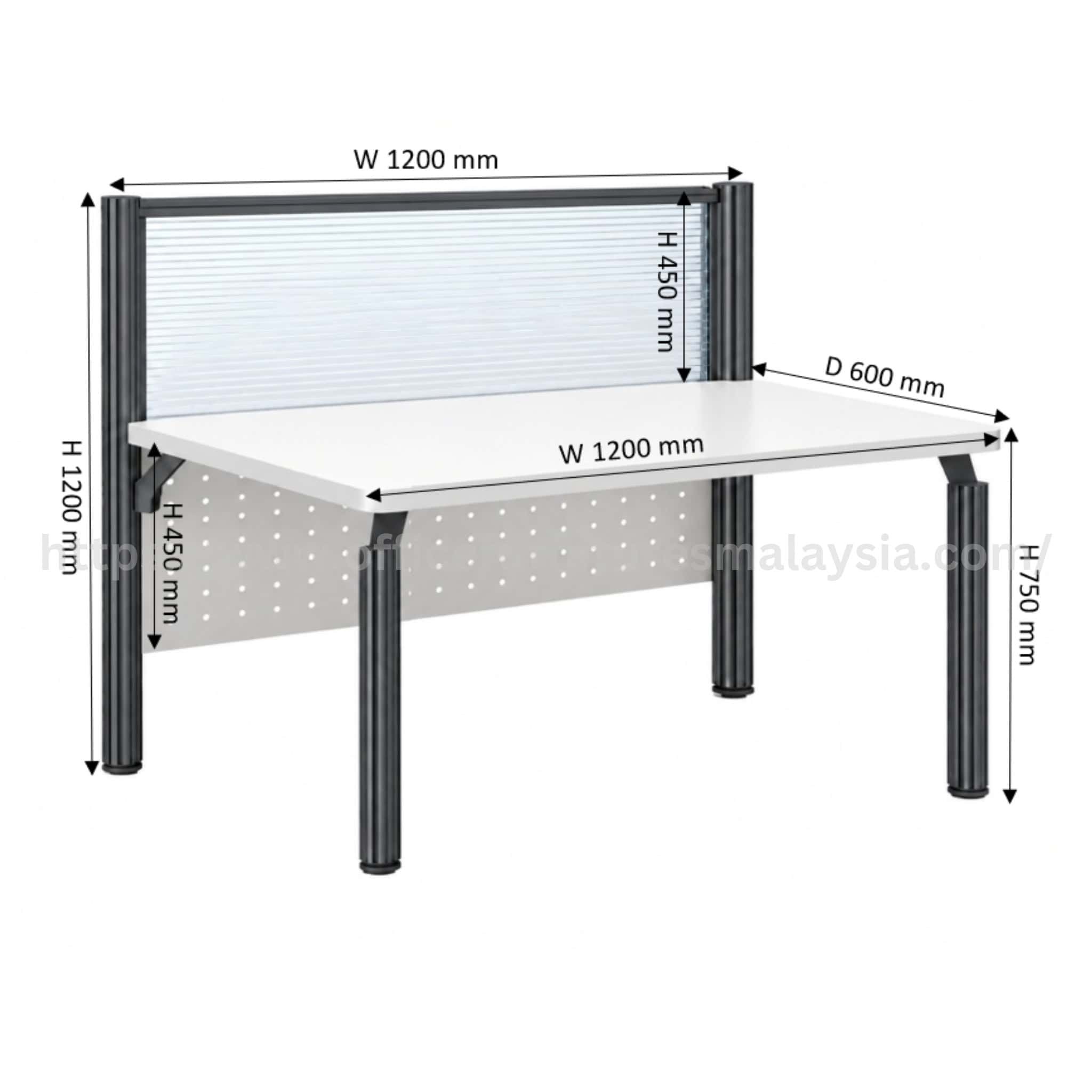 4 ft Mistral Concept 1 Seater Workstation Putrajaya Kajang Selayang