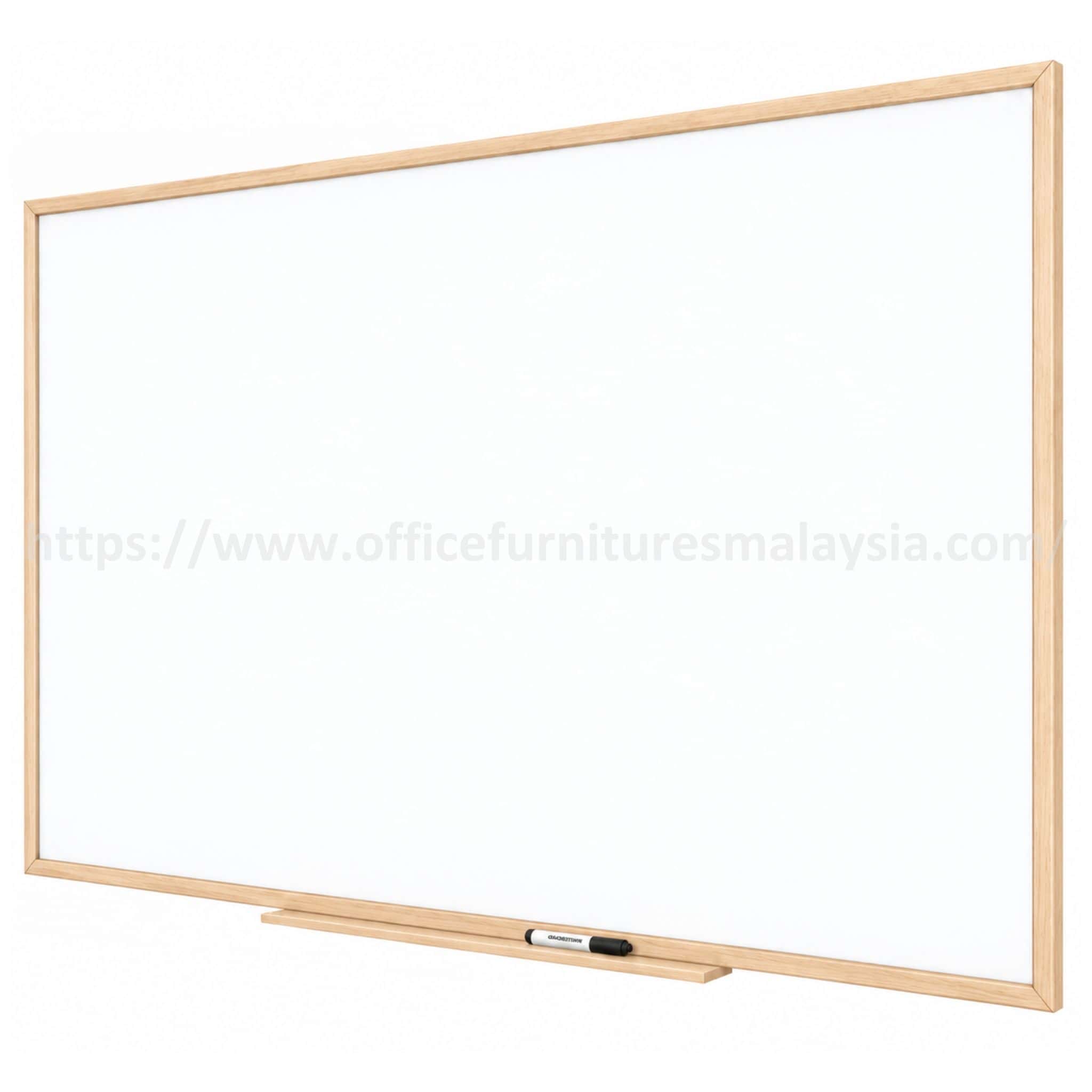 4 ft x 6 ft Wooden Frame Magnetic E3 Ceramic White Board Nilai Seremaban Kajang
