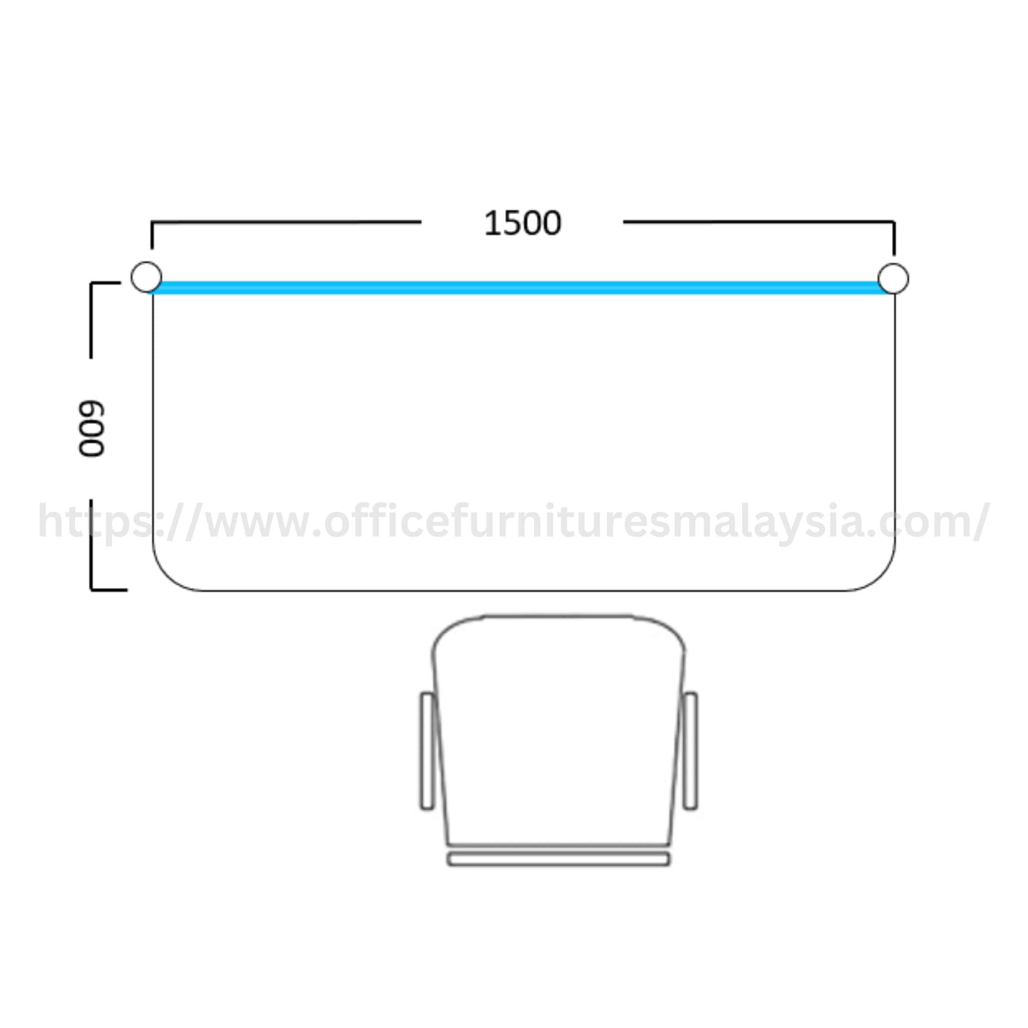 5 ft Mistral Concept 1 Seater Workstation Putrajaya Cyberjaya Klang
