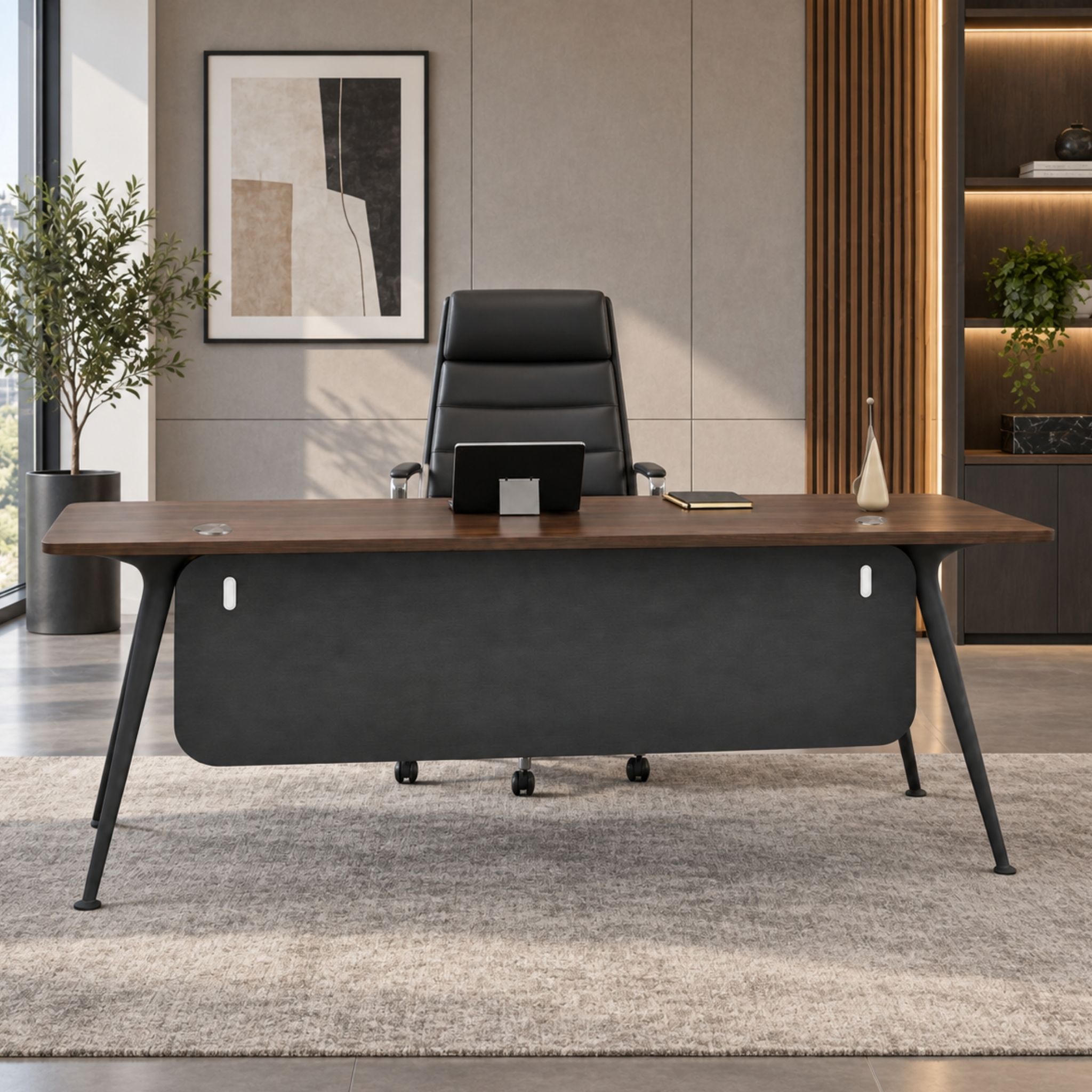 5 ft Modern Wesley Rectangular Manager Table Banting Klang Puchong