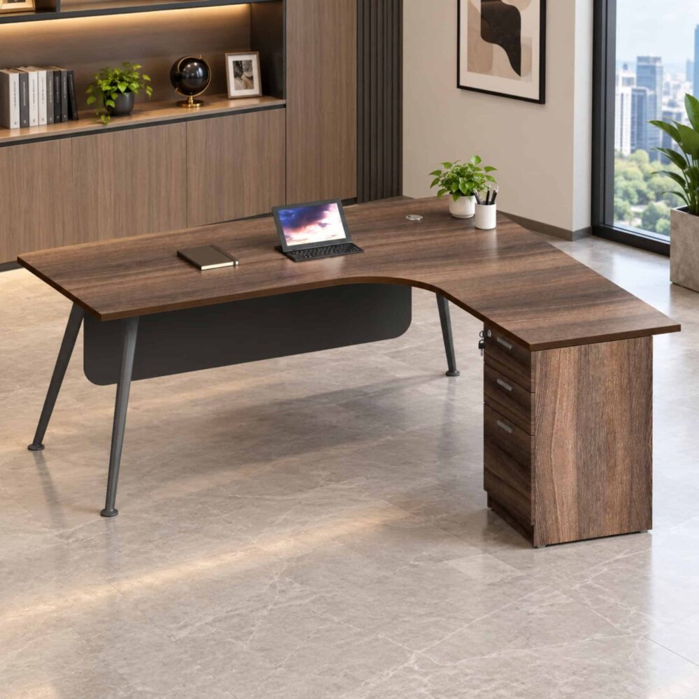 5 ft Wesley L Shape Manager Table with Fixed Pedestal Pulau Carey Pulau Indah Klang 5 ft Wesley L Shape Manager Table with Fixed Pedestal Pulau Carey Pulau Indah Klang