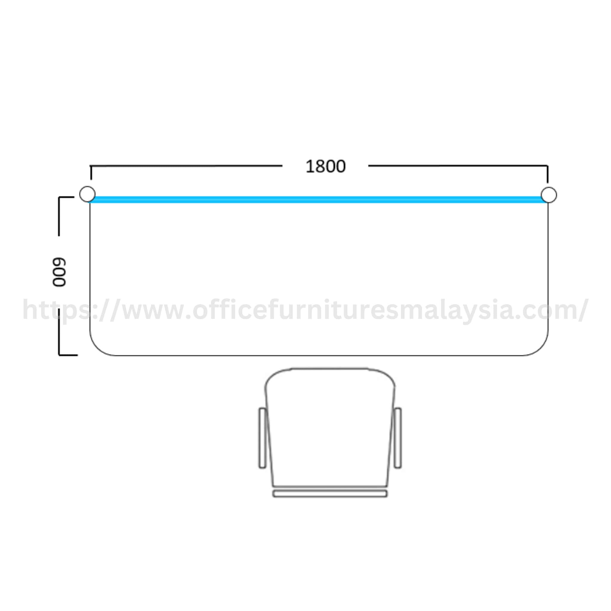 6 ft Mistral Concept 1 Seater Workstation Putrajaya Cyberjaya Klang