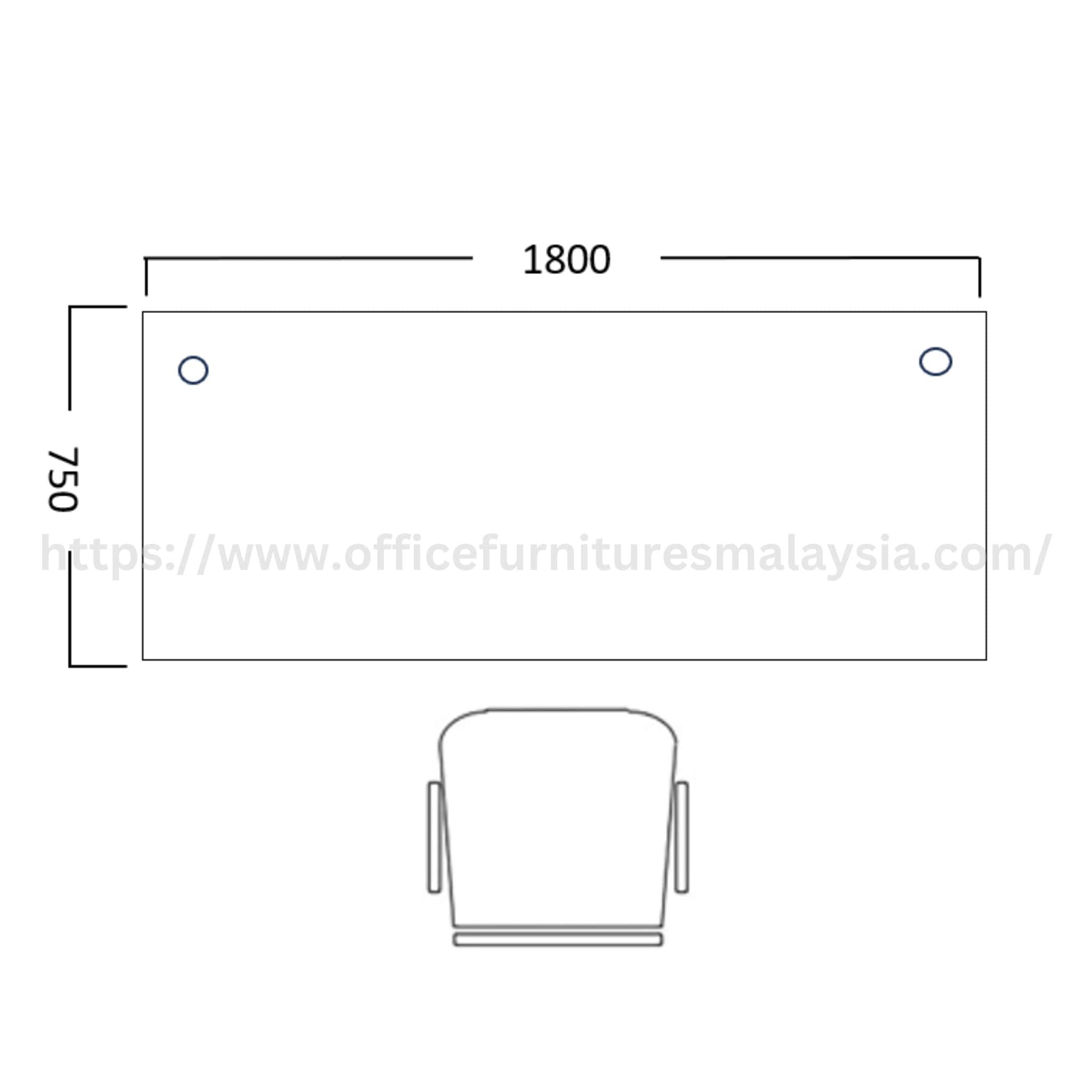6 ft Modern Wesley Rectangular Manager Table Banting Klang Selayang
