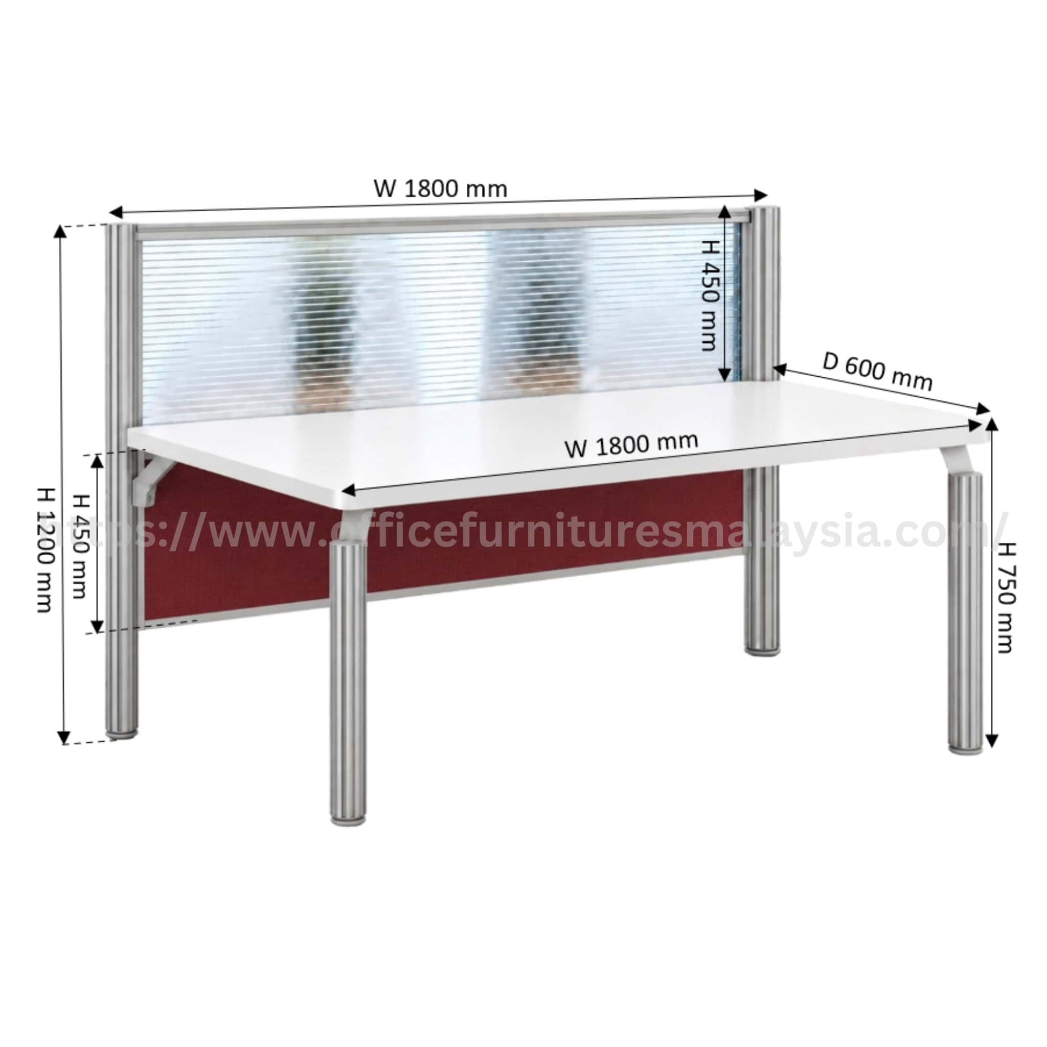 6 ft Savio Concept 1 Seater Workstation Segambut Sentul Semenyih
