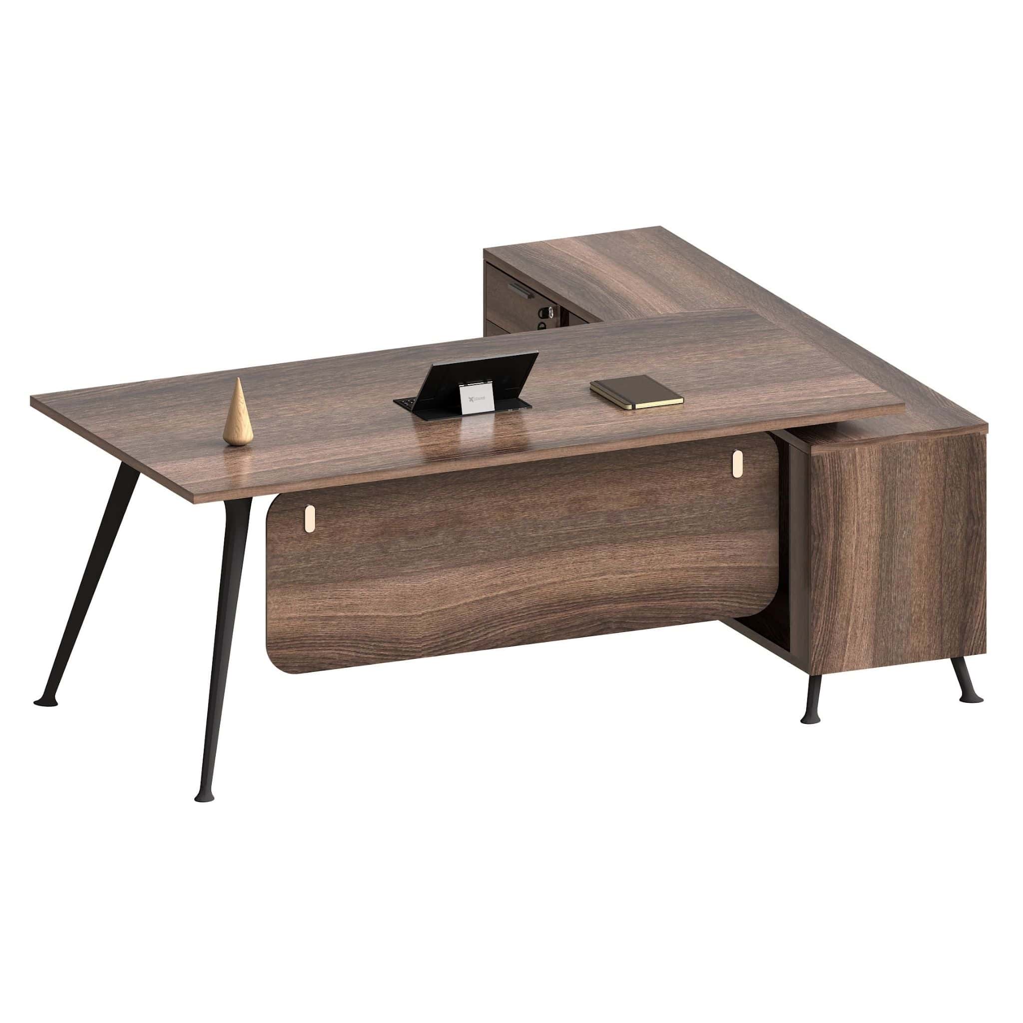 6 ft Wesley Director Writing Table with Side Cabinet Pandamaran Pelabuhan klang Selayang