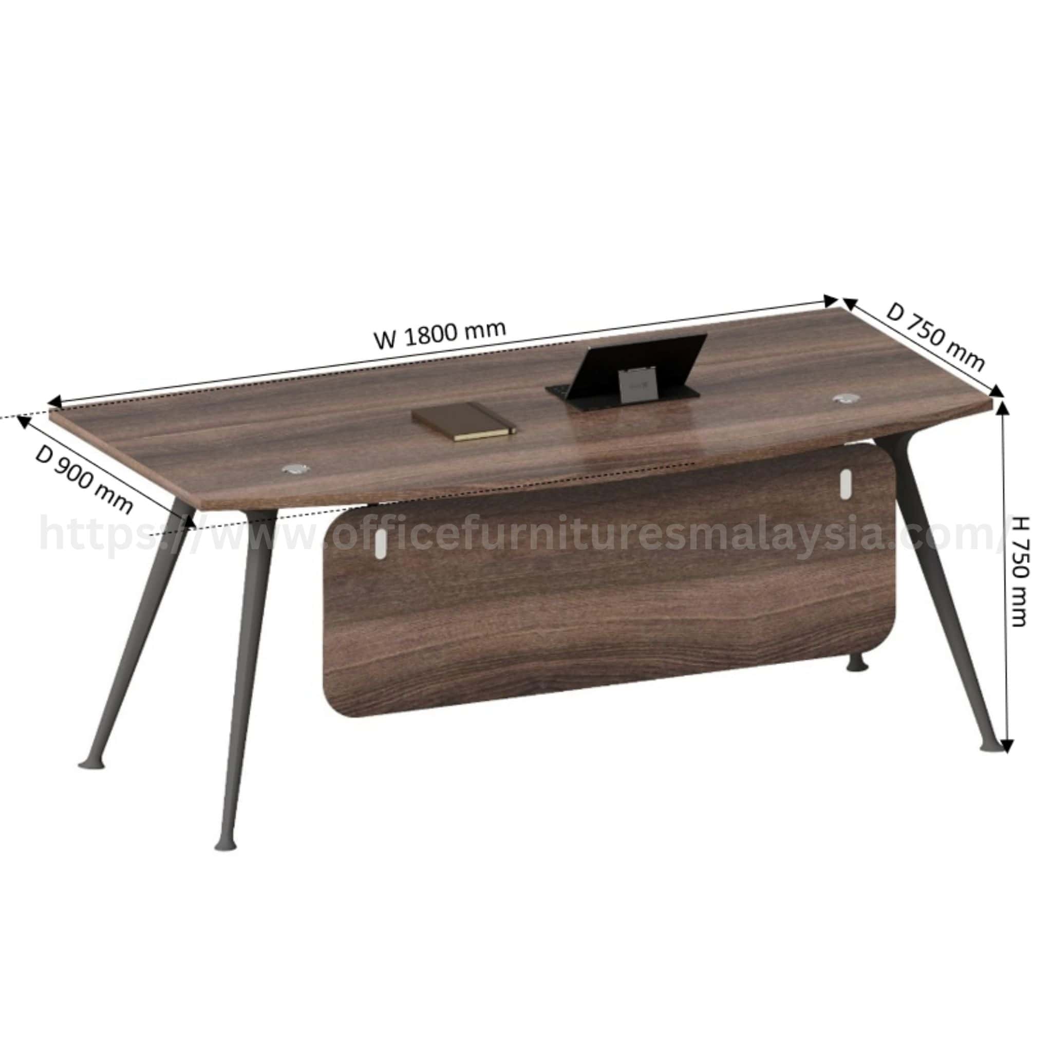 6 ft Wesley Executive Table D Shape Pulau Indah Klang Semenyih