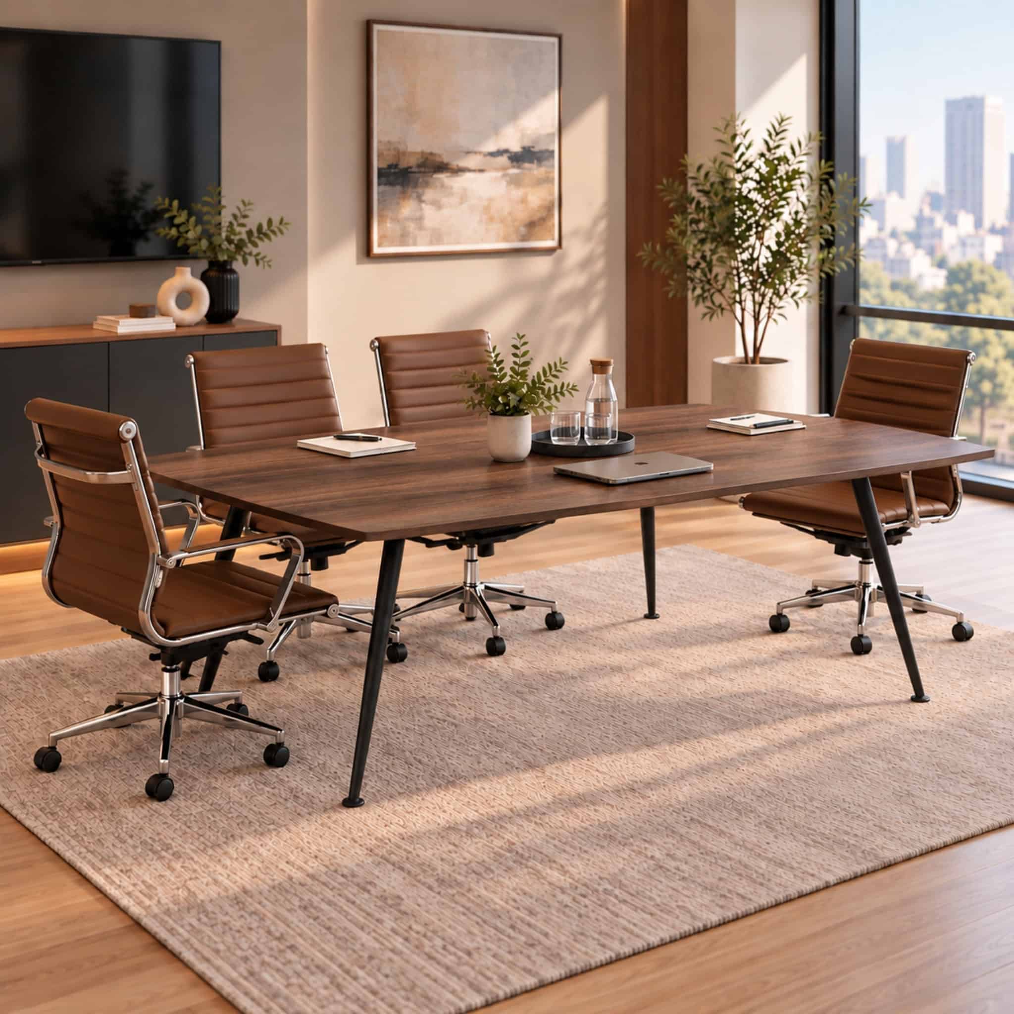 6 ft Wesley Rectangular Conference Discussion Table Meru Klang Setia Alam