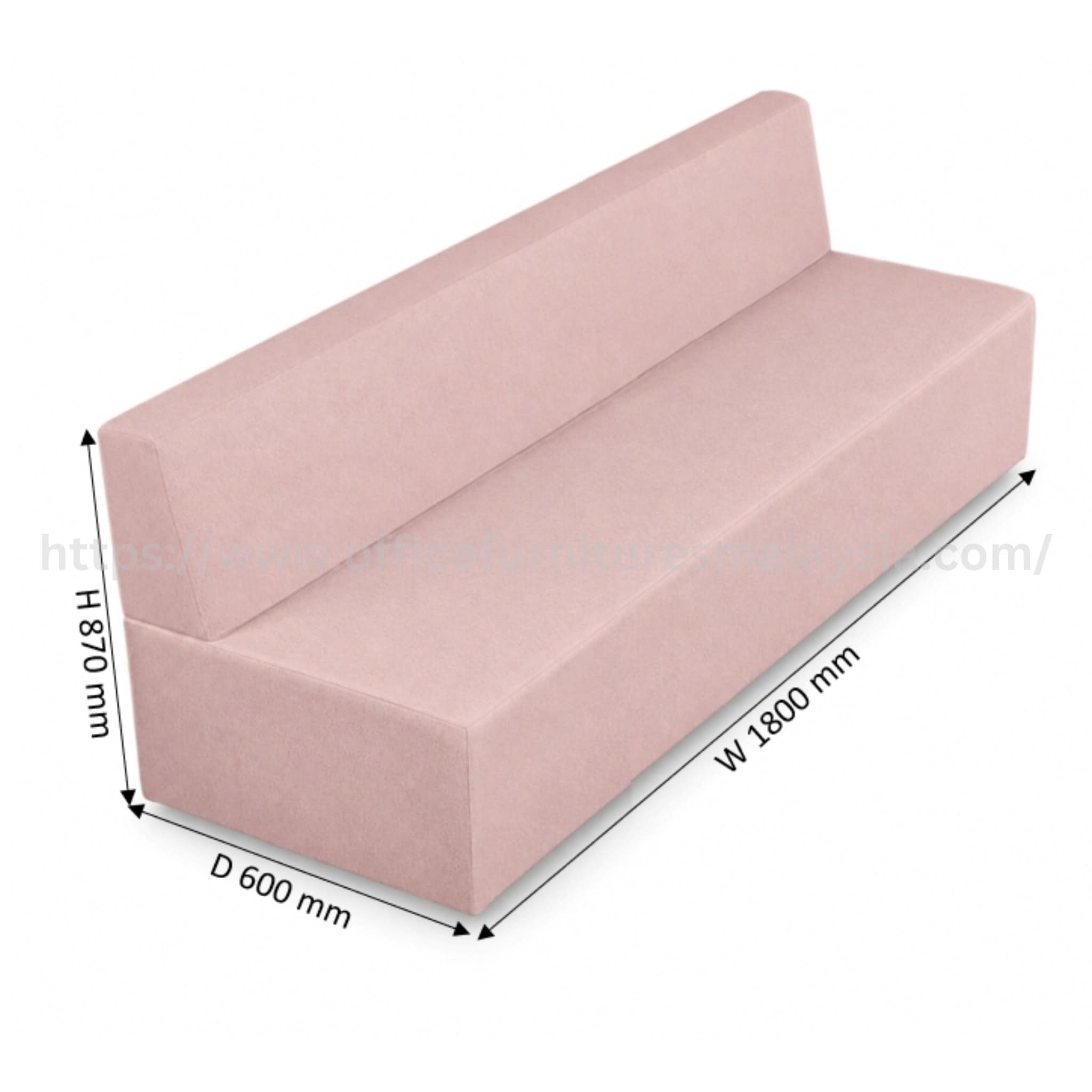 6ft Rectangular Shape Chroma Bench with Backrest Shah Alam Klang Cyberjaya