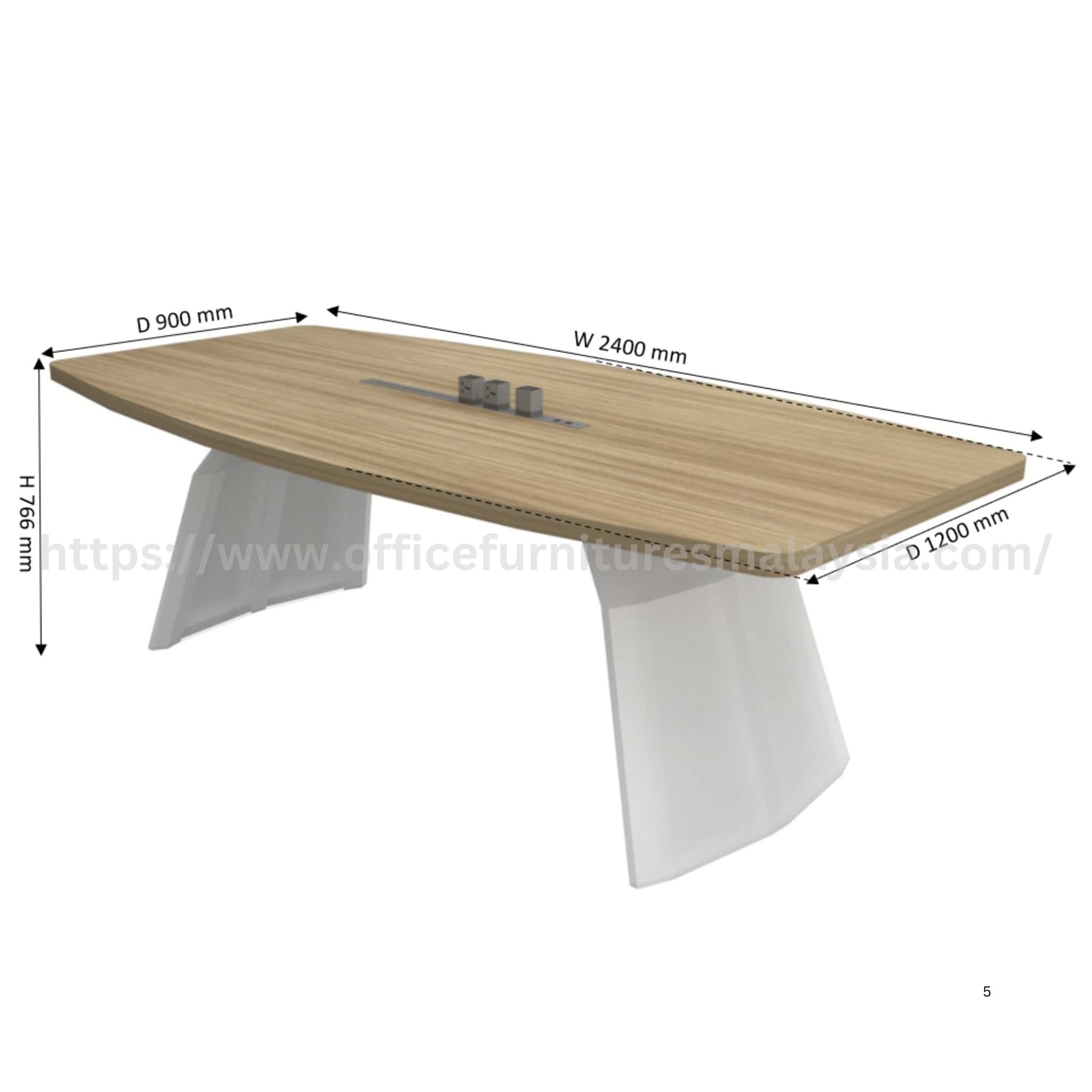 8ft Sven Boat-Shape Conference Table KLCC Serdang
