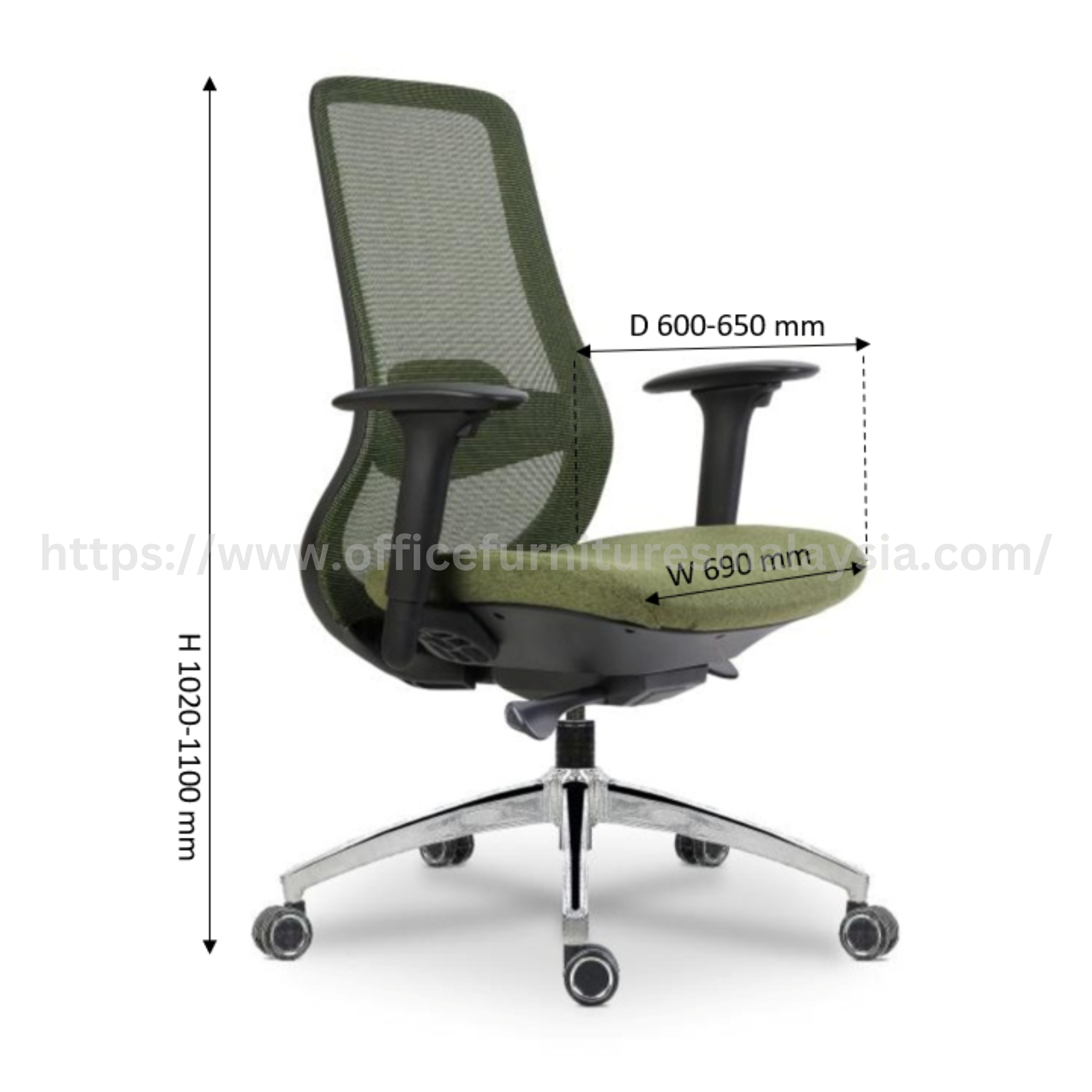 Ozaka Executive Mediumback Mesh Chair Sunway Puchong Shah Alam