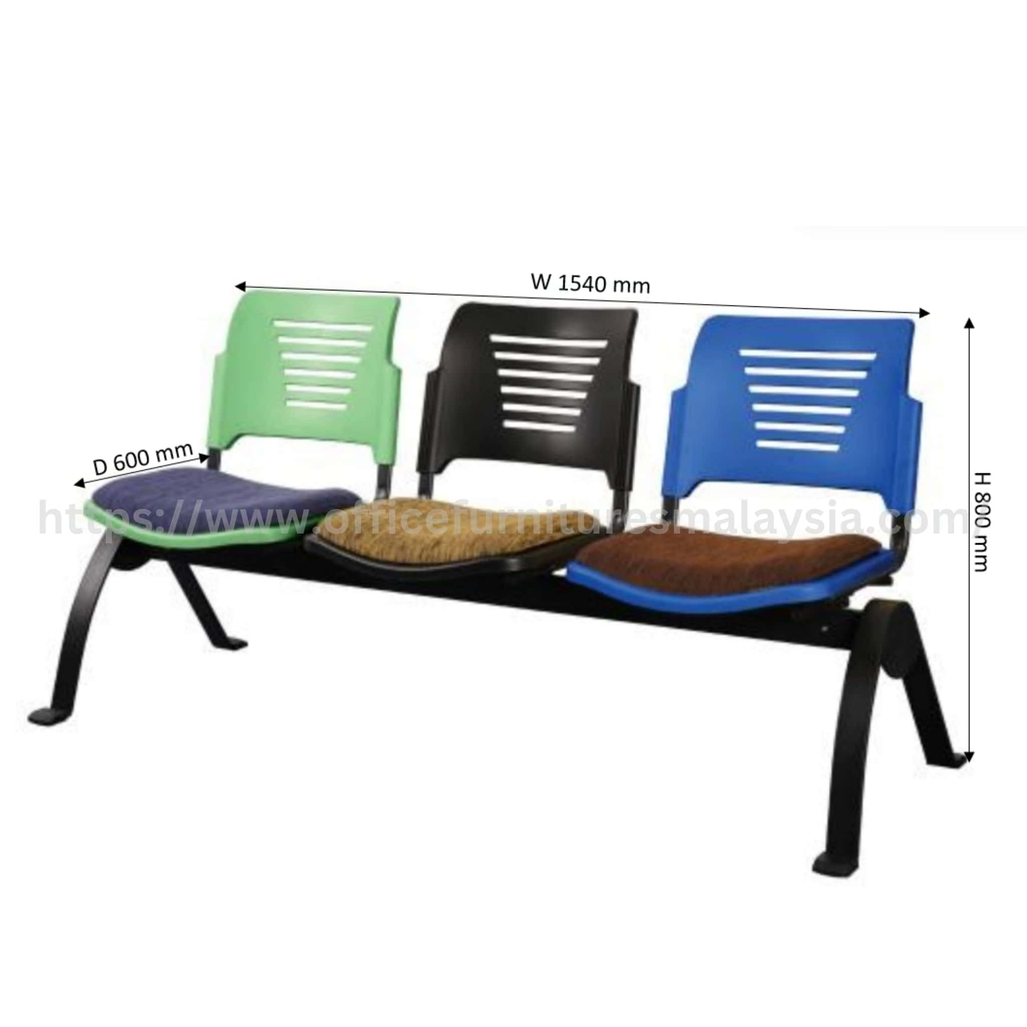 Seno 3 Seater Link Chair with Seat Padded Sungai Buloh Seri Kembangan Serdang