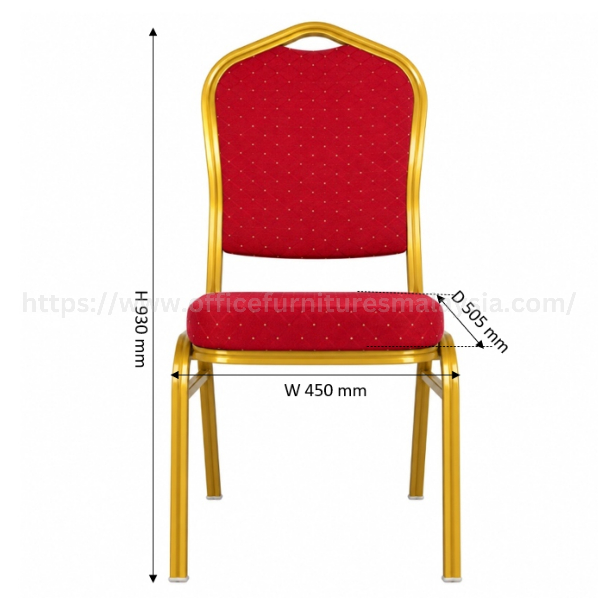 Swis Gold Banquet Chair Banting Meru Segambut