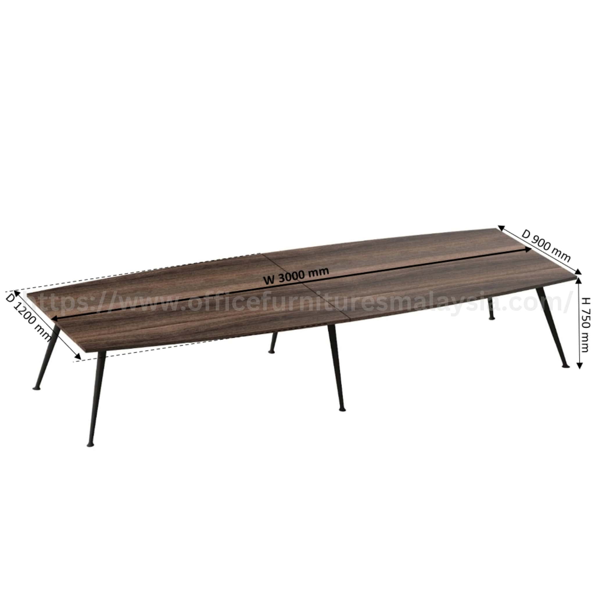 10 ft Wesley Modern Boat Shaped Conference Table Petaling Jaya Sepang Klang