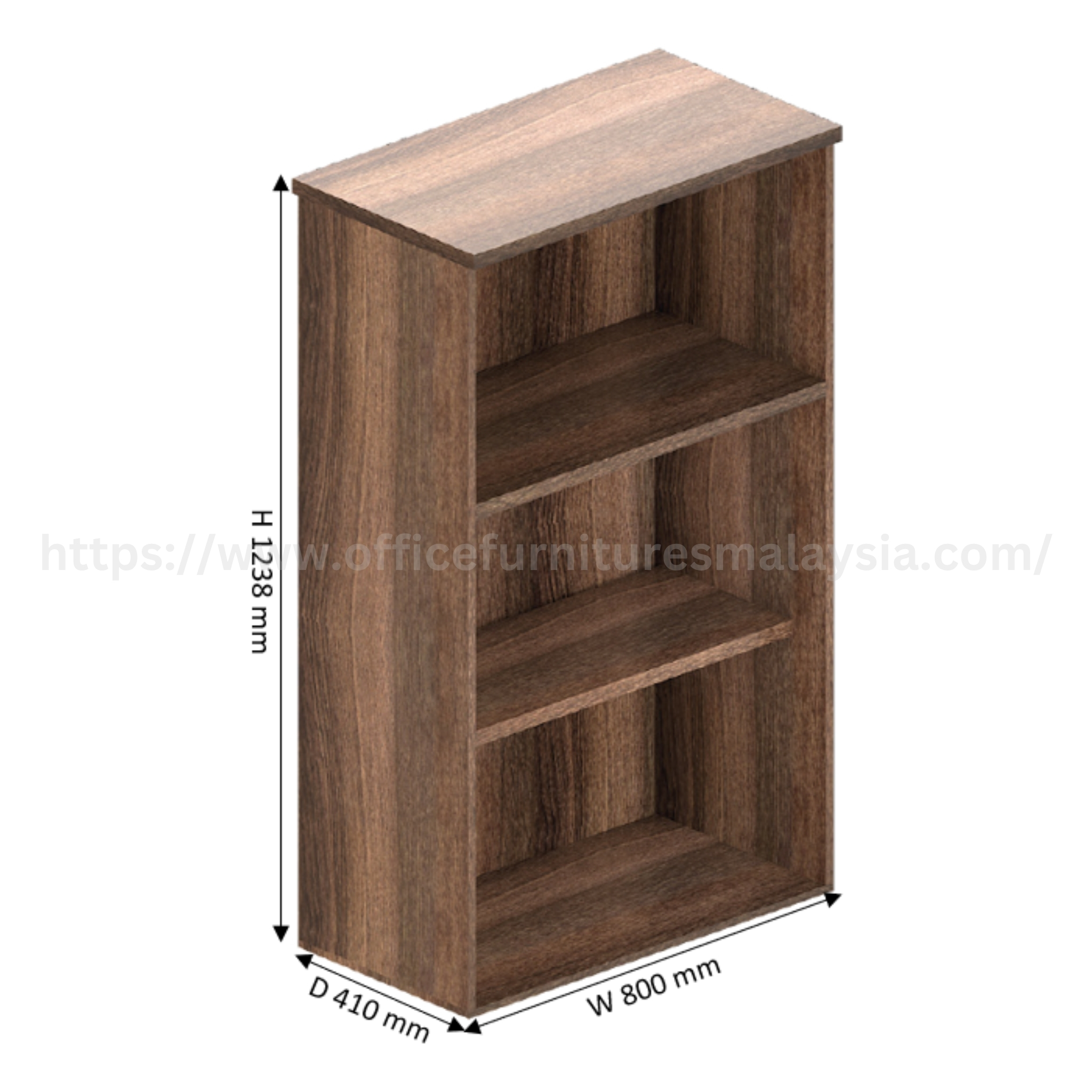 2.7ft Wesley 3 Tier Medium Open Shelf Cabinet Klang Selayang Tanjung Harapan