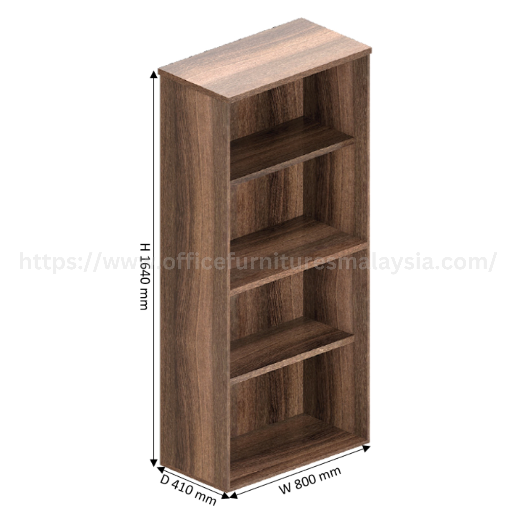 2.7ft Wesley 4 Tier Medium Open Shelf Cabinet Kajang Meru Kajang