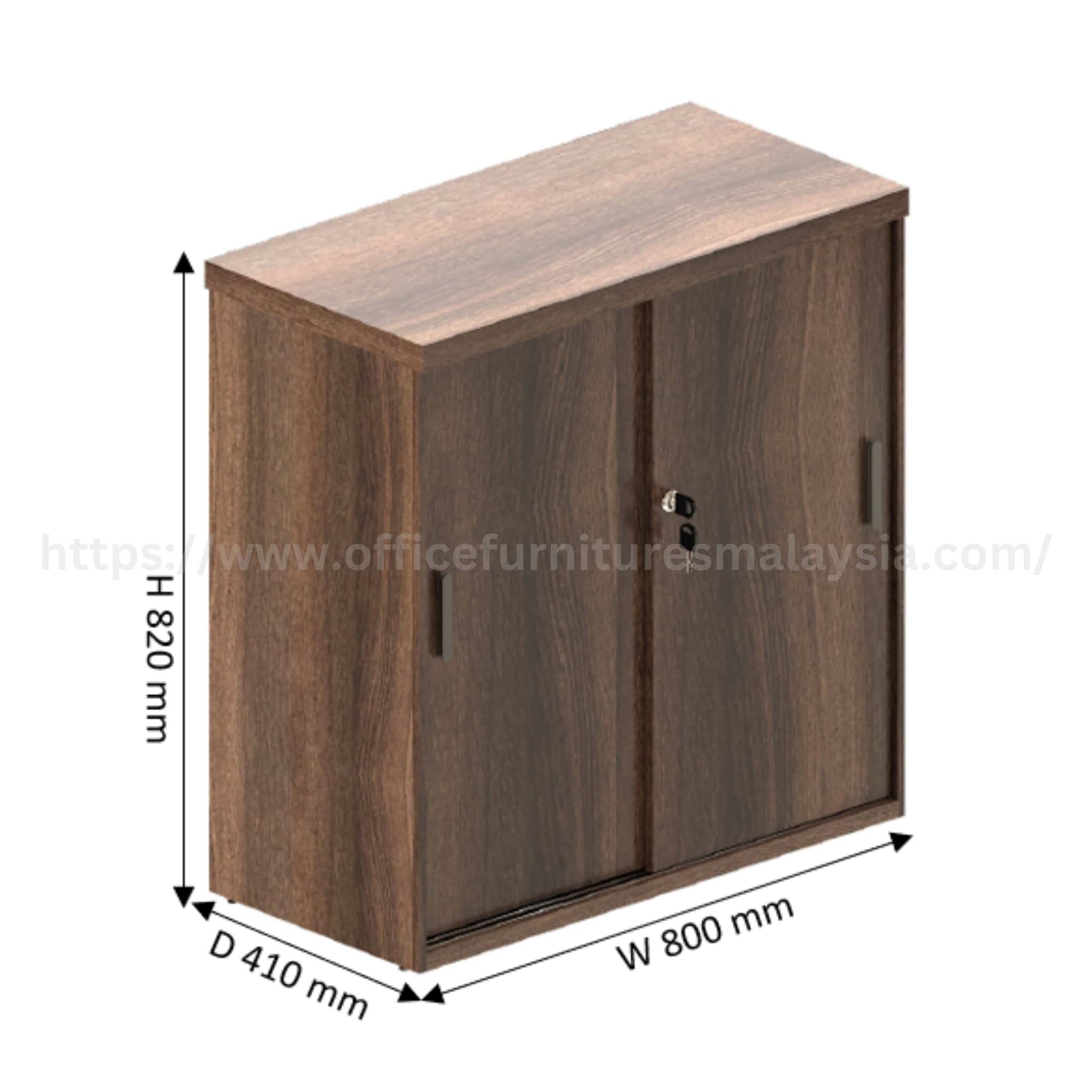 2.7ft Wesley Low Office Sliding Door Cabinet Putrajaya Kajang Serdang