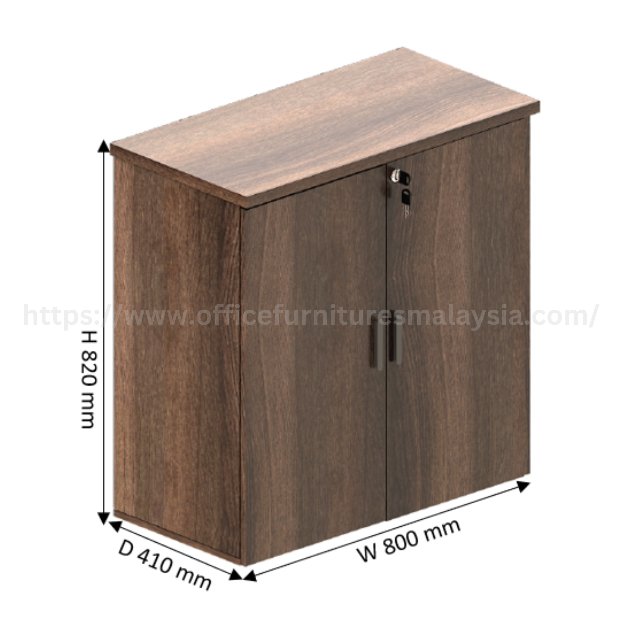 2.7ft Wesley Low Office Swinging Door Cabinet Selayang Meru Kapar
