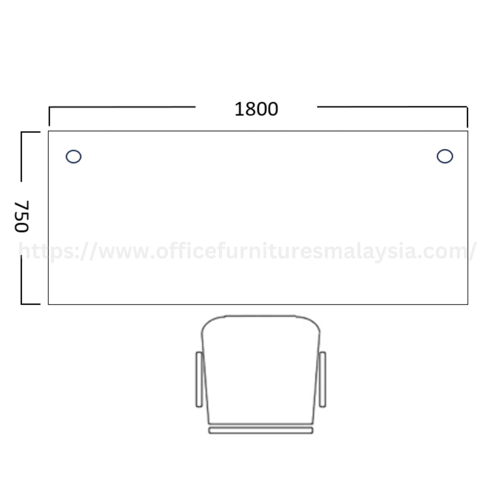 6 ft Modern Wesley Rectangular Manager Table Banting Klang Kapar