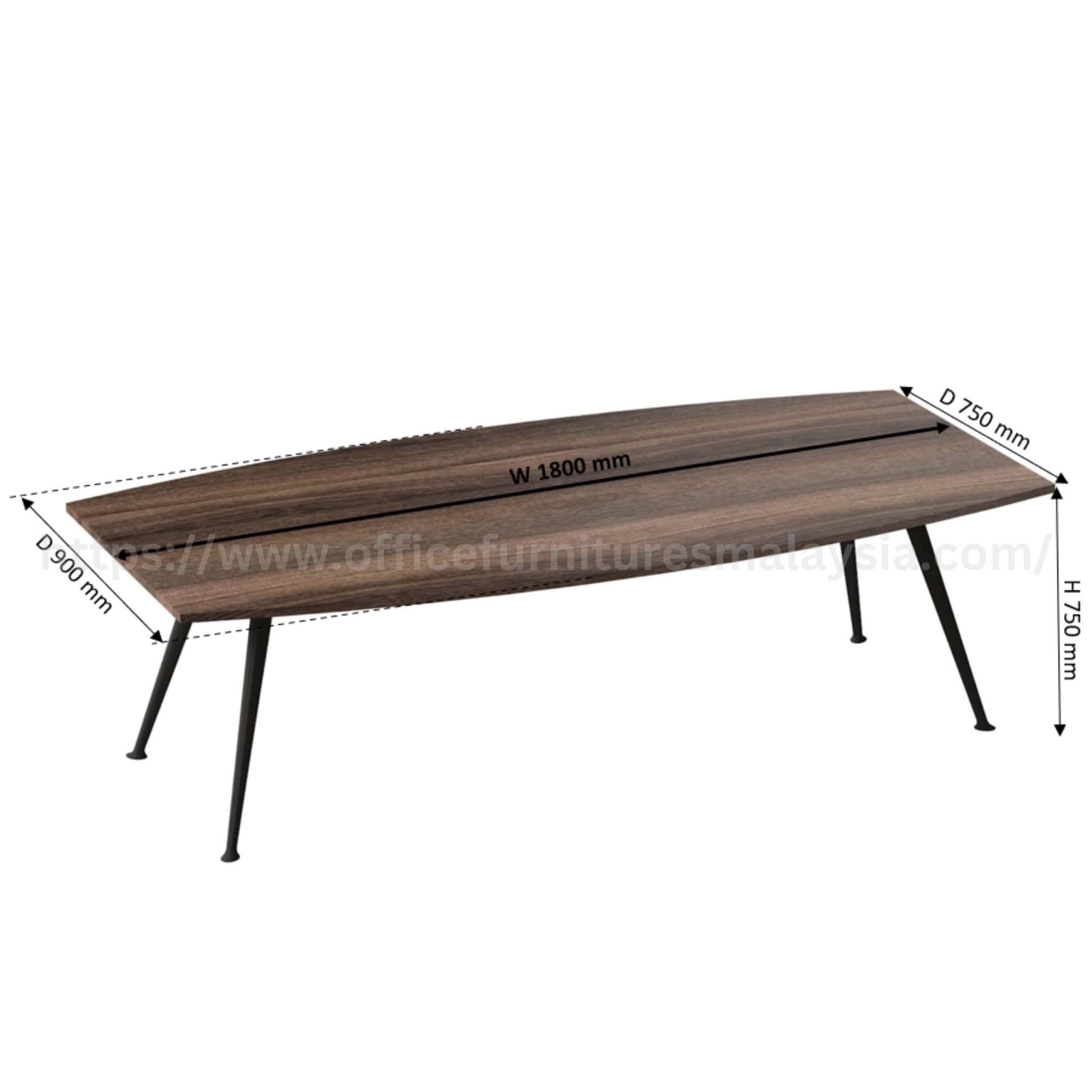 6 ft Wesley Modern Boat Shaped Conference Table Bukit Bintang Pudu Kapar