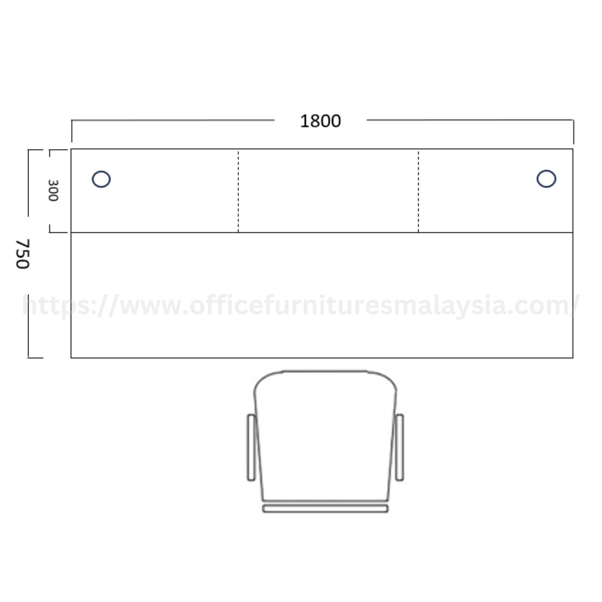 6 ft Wesley Modern Reception Counter Table Serdang Bangi Serdang