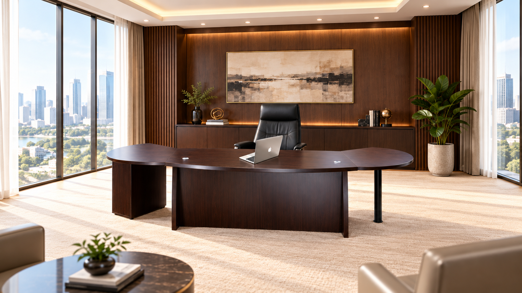 D Shape Office Desk Bangi Semenyih Seri Kembangan