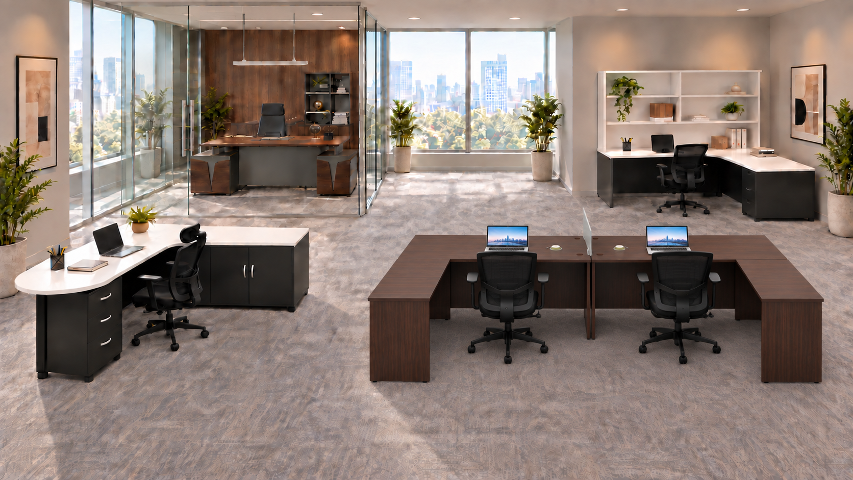L Shape Desk Perak Pahang Selangor