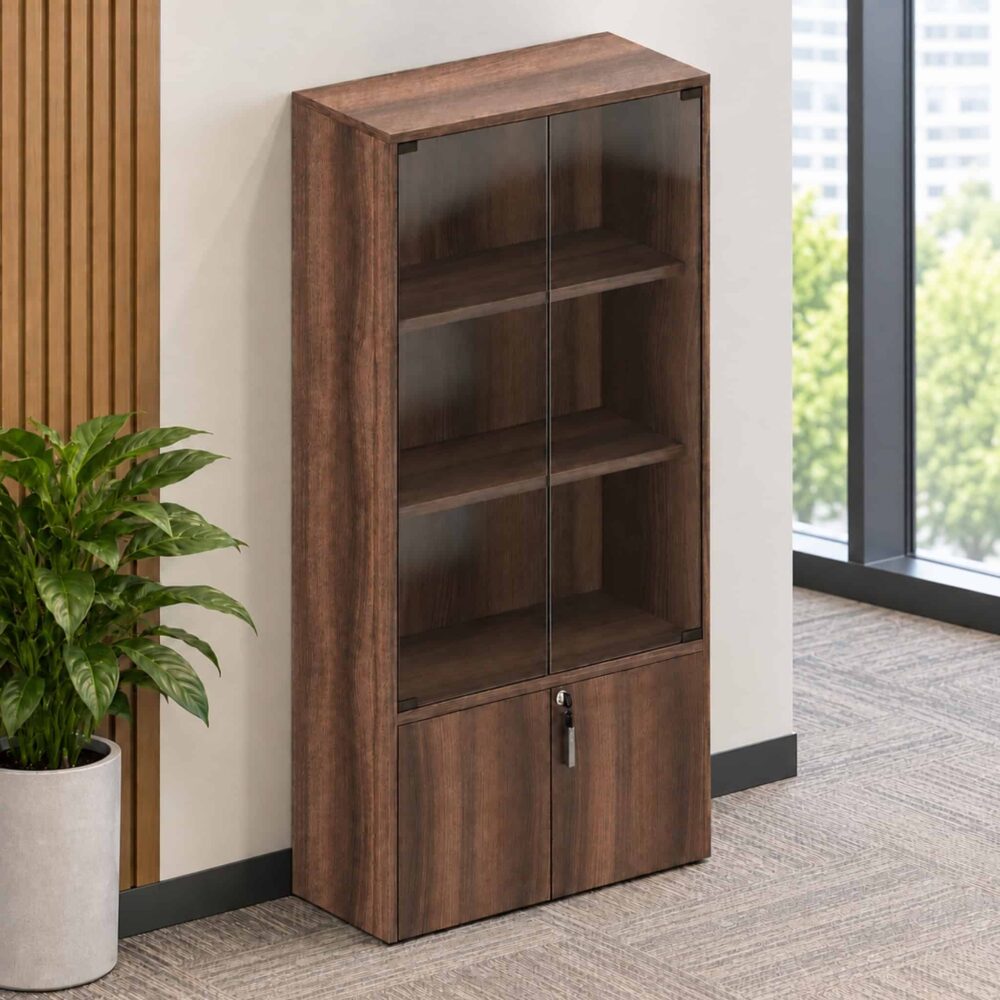 Wesley 4 Tier Book Shelf with Glass Door Cabinet Putrajaya Klang Meru Wesley 4 Tier Book Shelf with Glass Door Cabinet Putrajaya Klang Meru